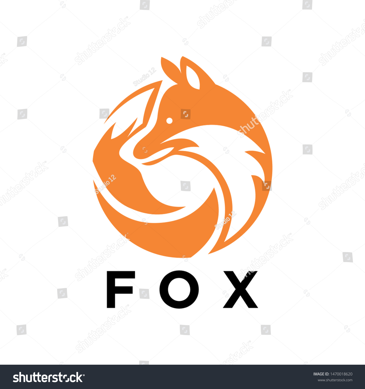 Stand Fox Extracted Look Logo Stock Vector (Royalty Free) 1470018620 ...