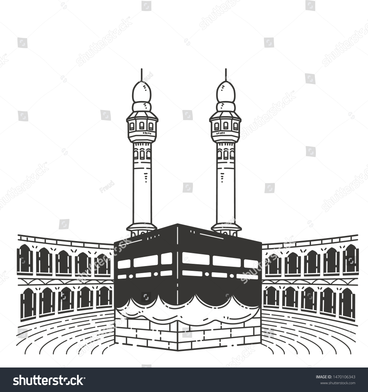 Мечеть Мекка вектор