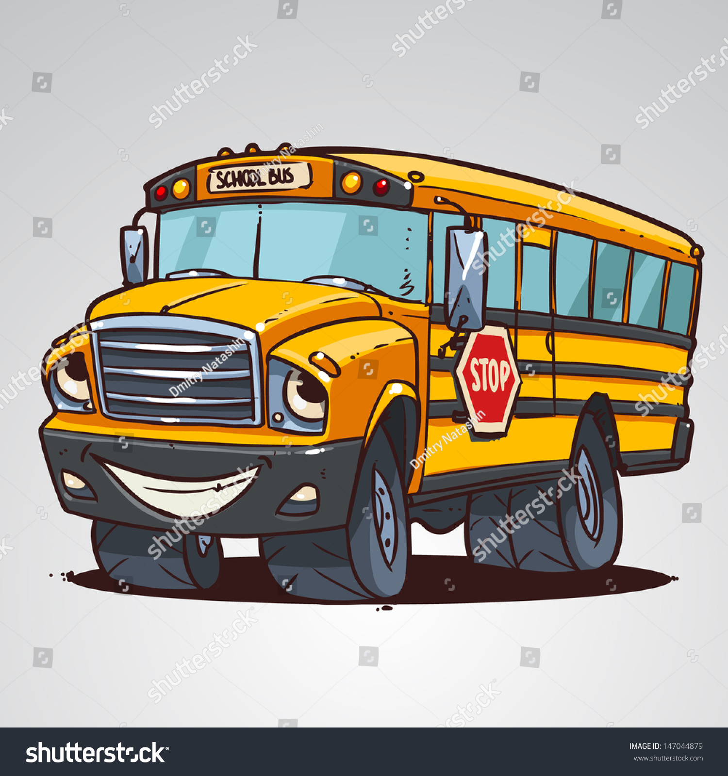Школьный автобус арт