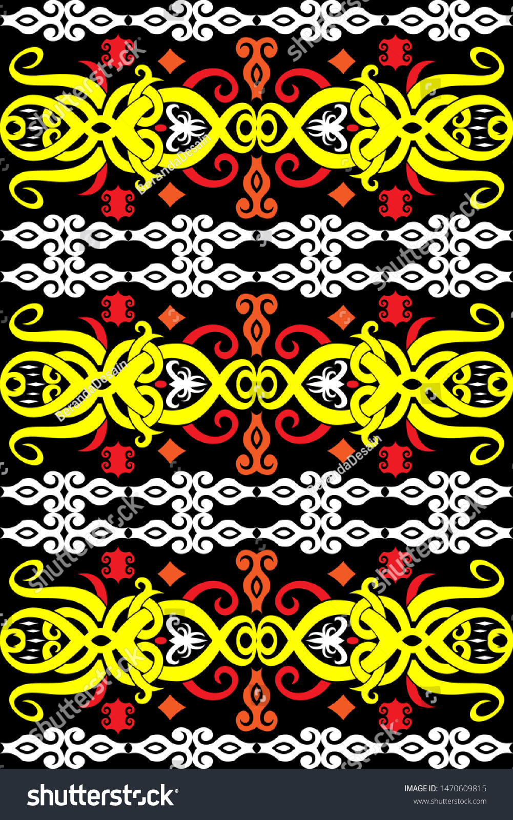 Traditional Indonesian Fabric Motif Seamless Patern Stock Vector ...