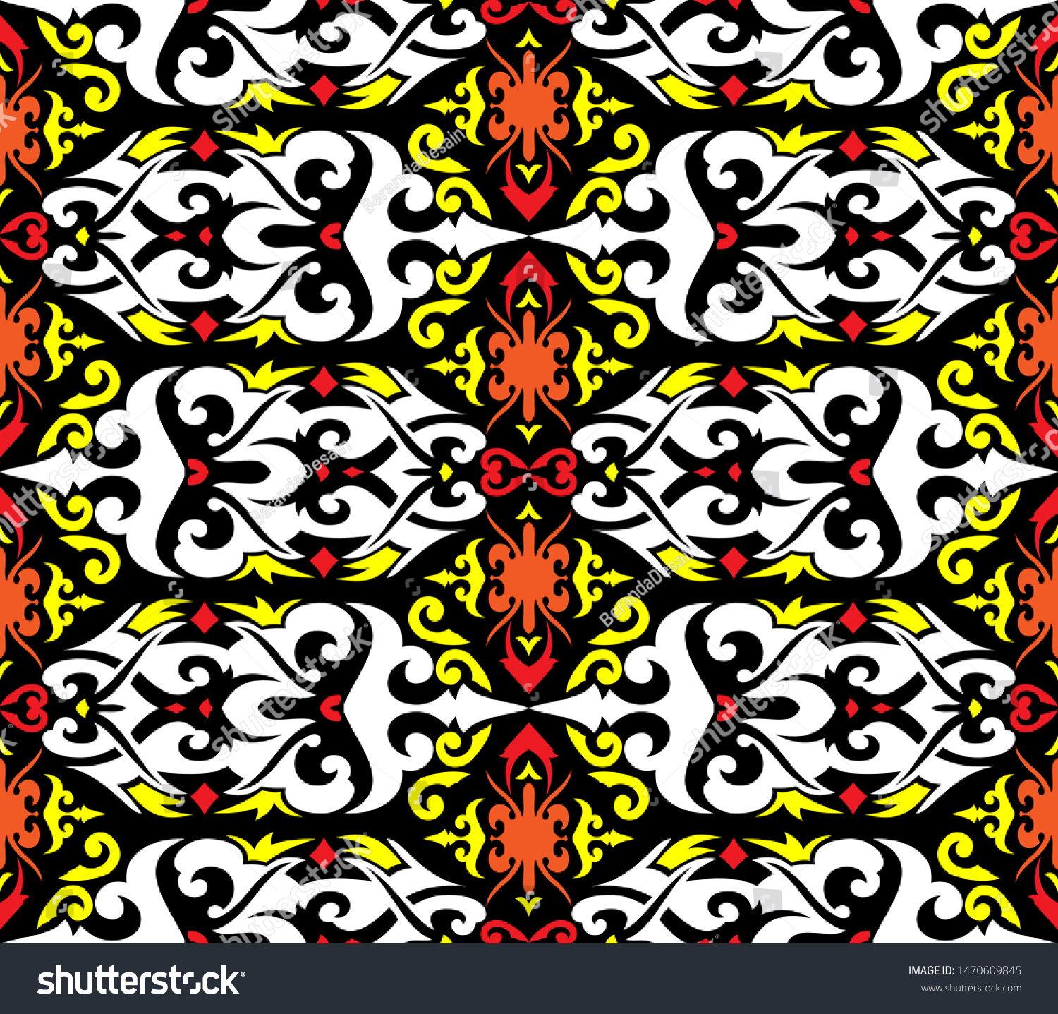 Traditional Indonesian Fabric Motif Seamless Patern Stock Vector ...