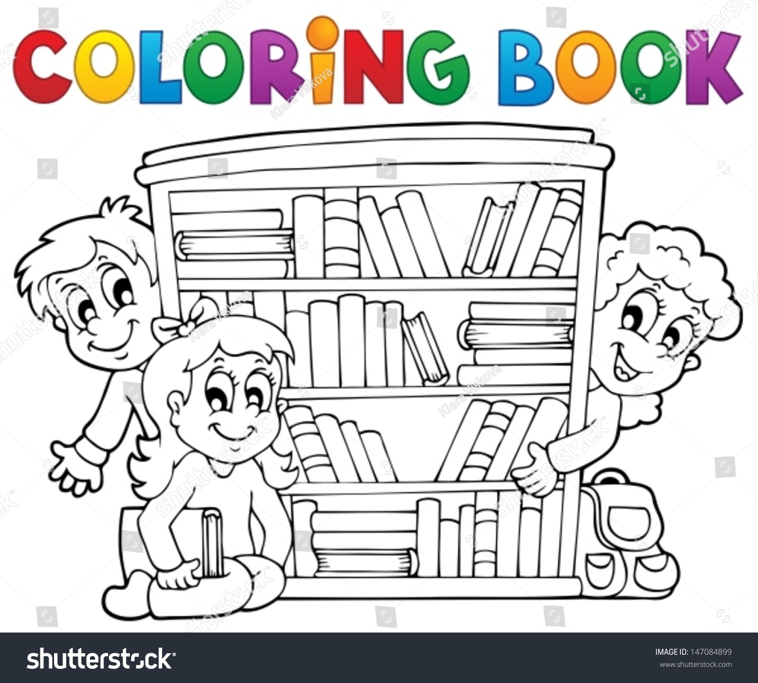 Раскраска библиотекарь для детей