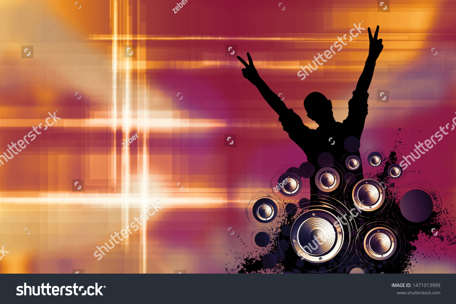 Silhouette Party Crowd Stock Illustration 1471013999 | Shutterstock