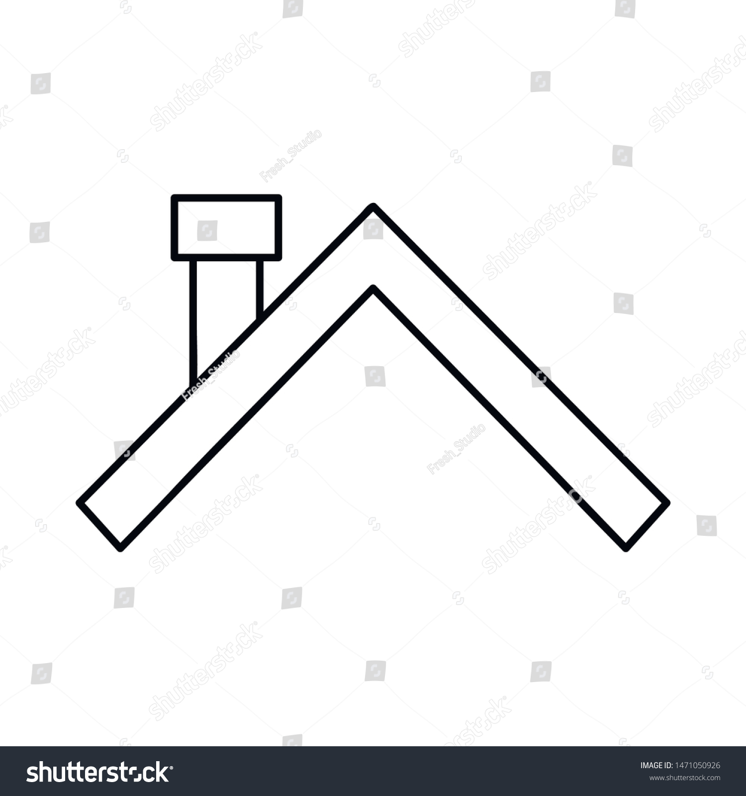 Roof House Isolated Icon Roof Vector Stock Vector (Royalty Free ...