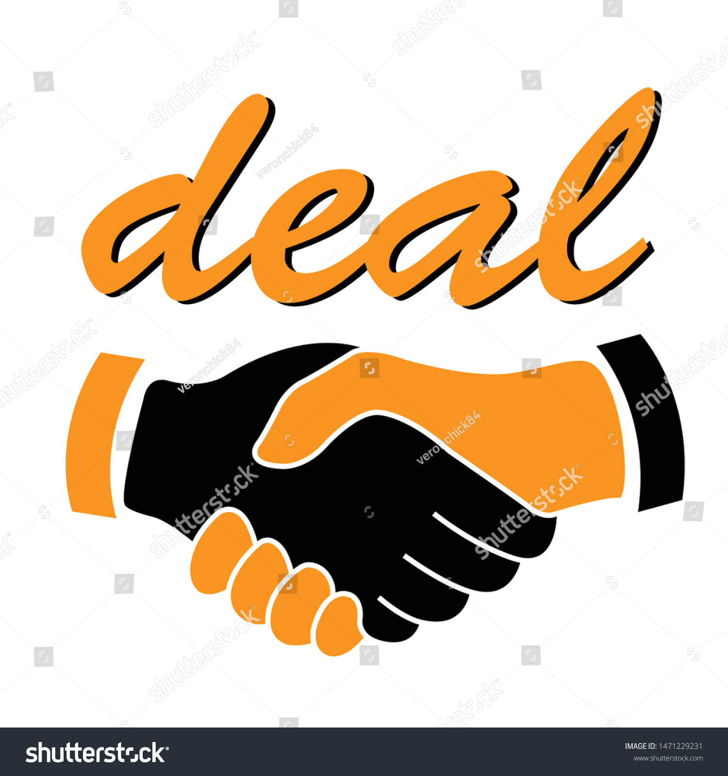 Handshake Icon Business Agreement Icon Shaking Stock Vector (Royalty ...