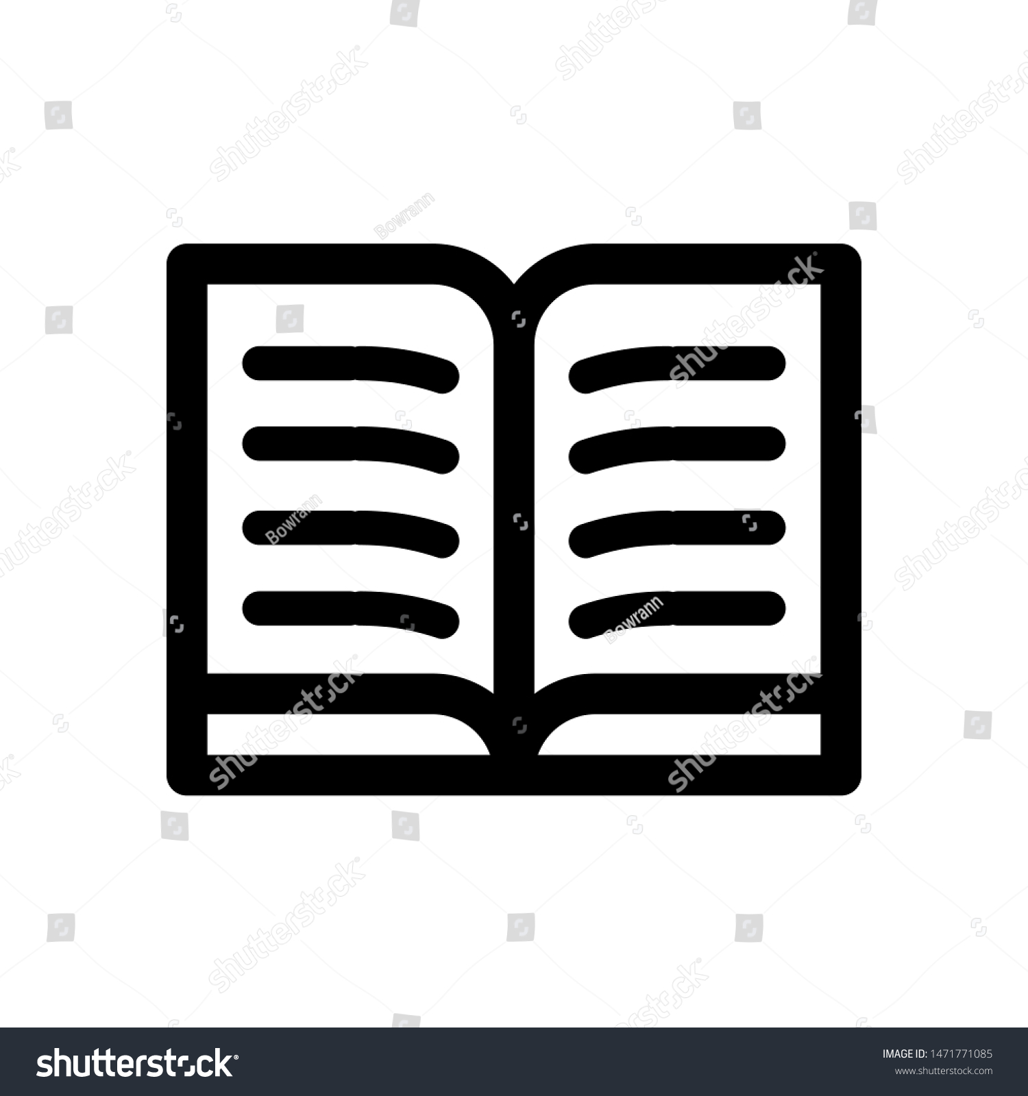 Book Iconvector Illustration Flat Design Style Stock Vector (Royalty ...