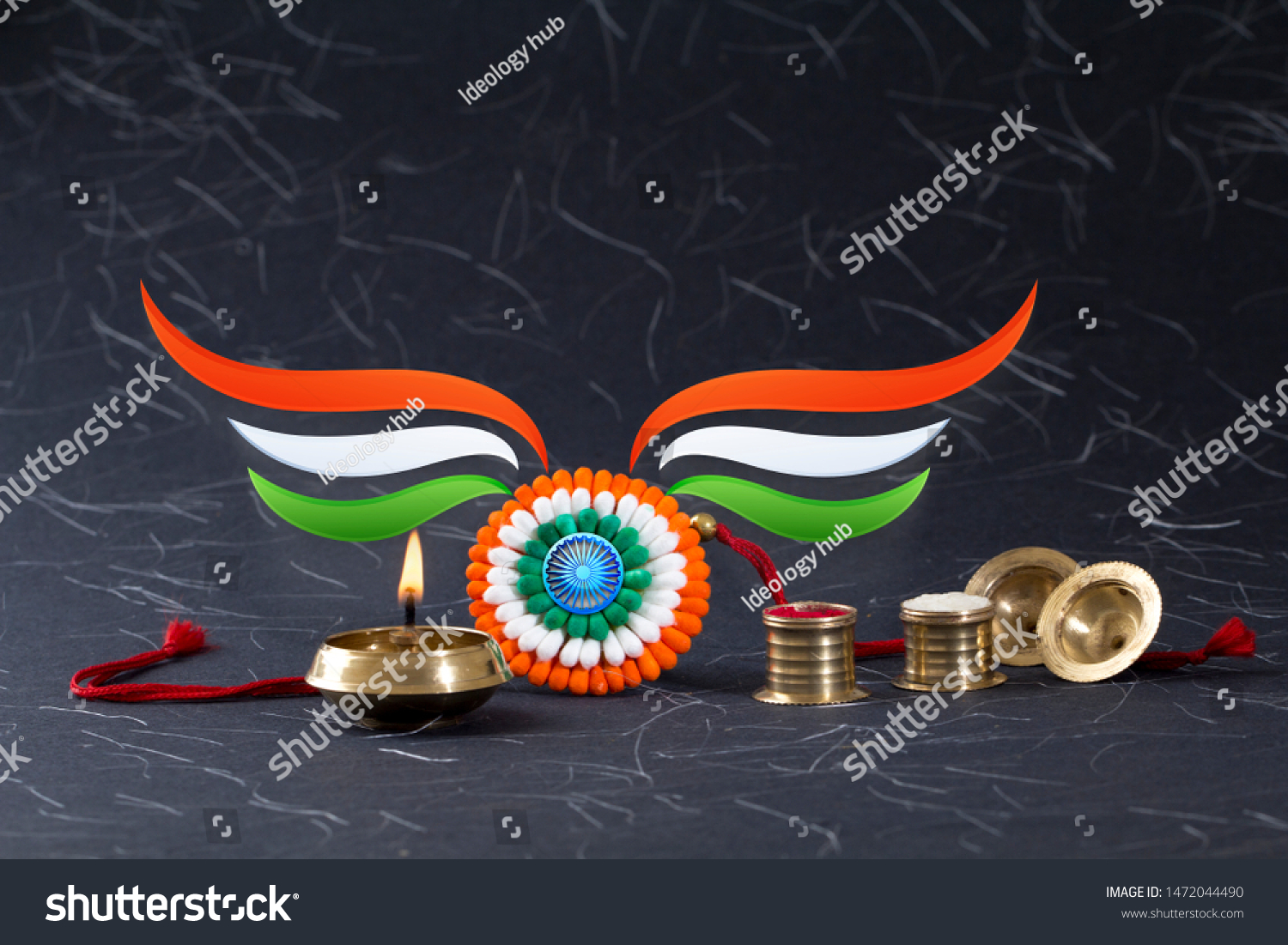 Rakhi Flag Colors Independence Day Raksha Stock Photo 1472044490