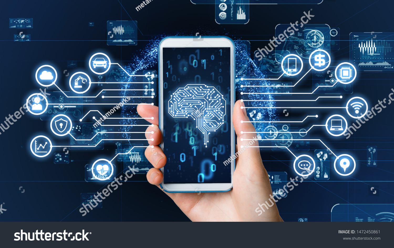 Ai Artificial Intelligence Concept Electronic Circuit Stock Photo ...