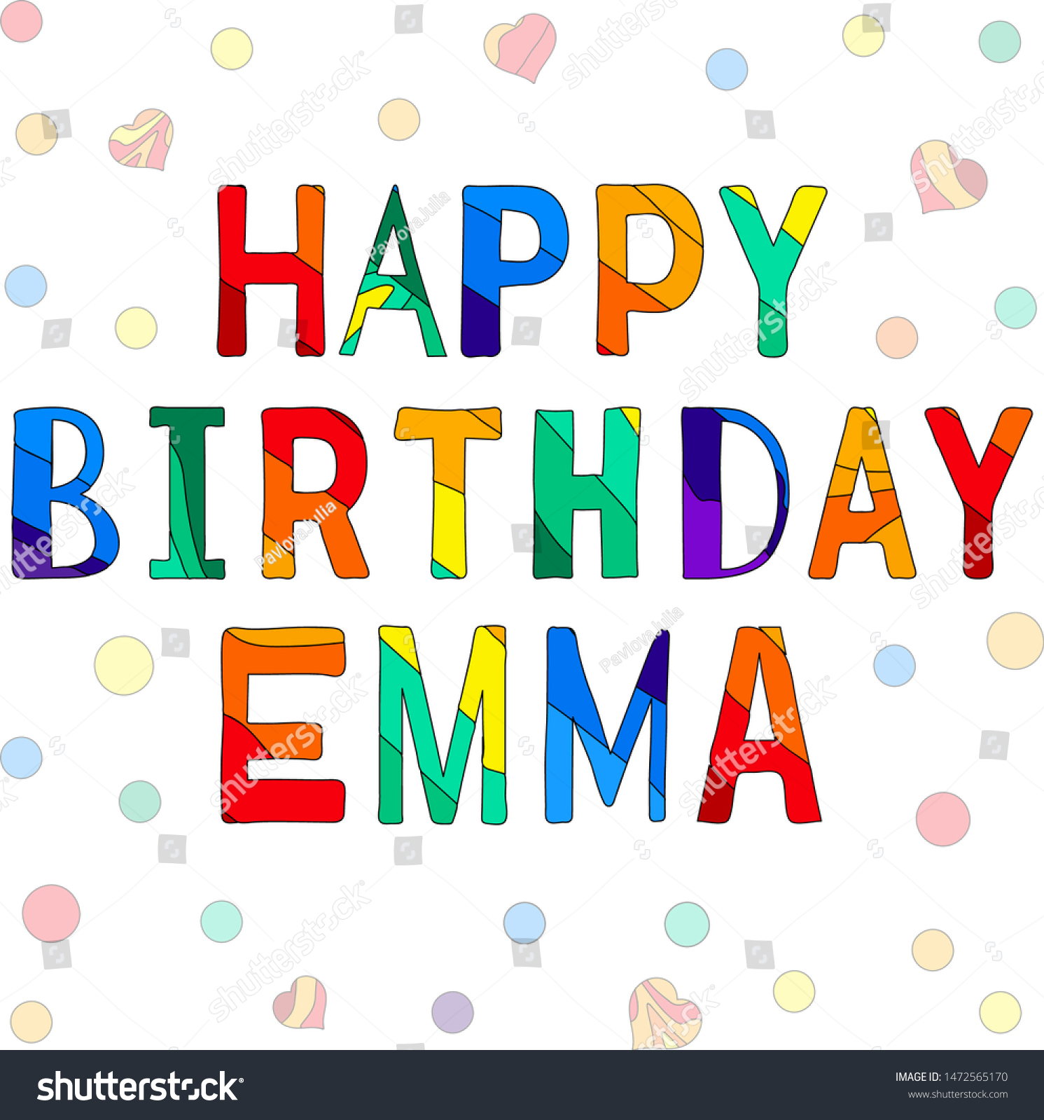 Happy Birthday Emma Funny Images Happy Birthday Emma Funny Cartoon Multicolor Stock Vector (Royalty Free)  1472565170 | Shutterstock