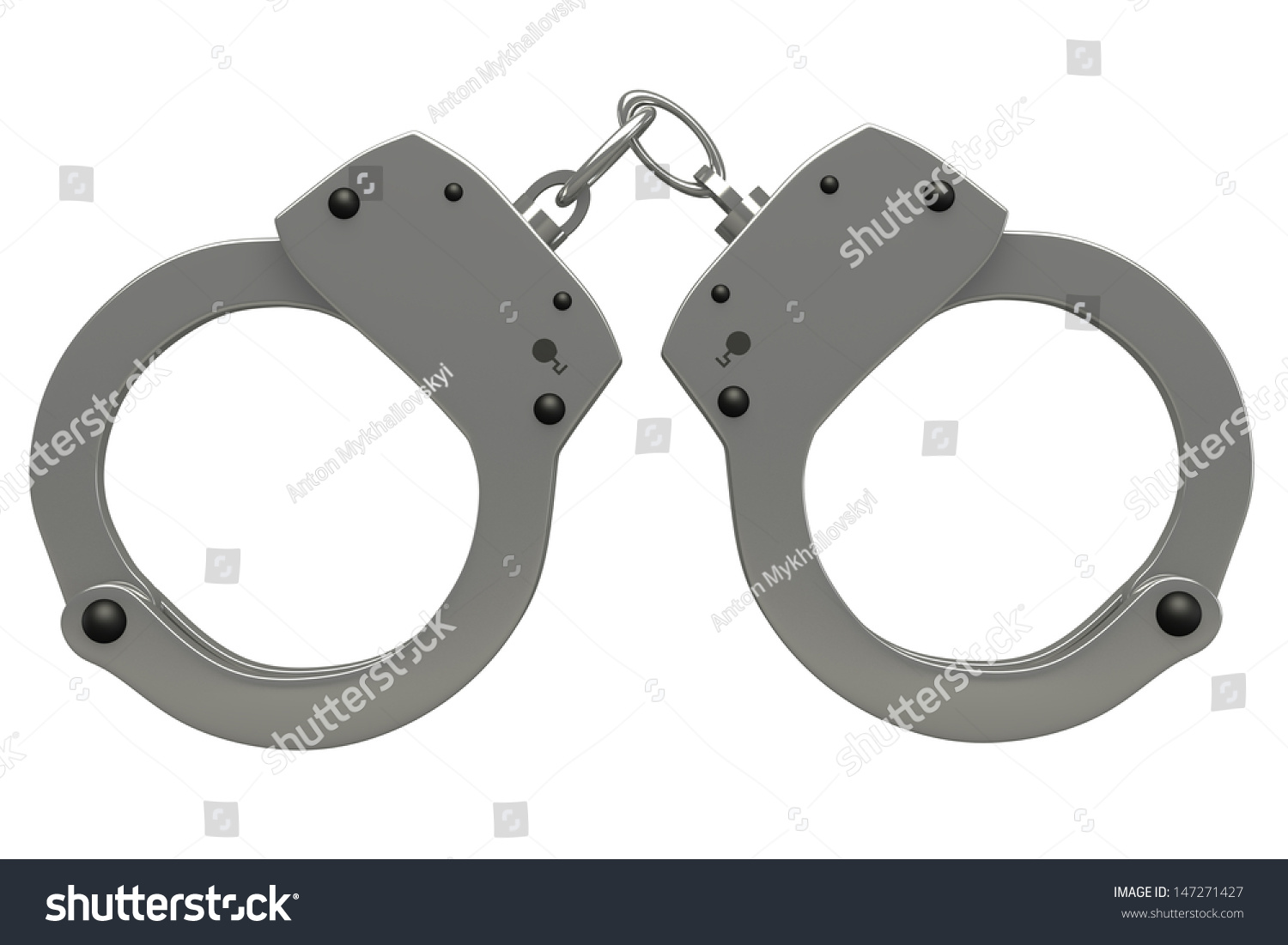 Handcuffs Isolated White Background 3d Illustration Stock Illustration 147271427 Shutterstock