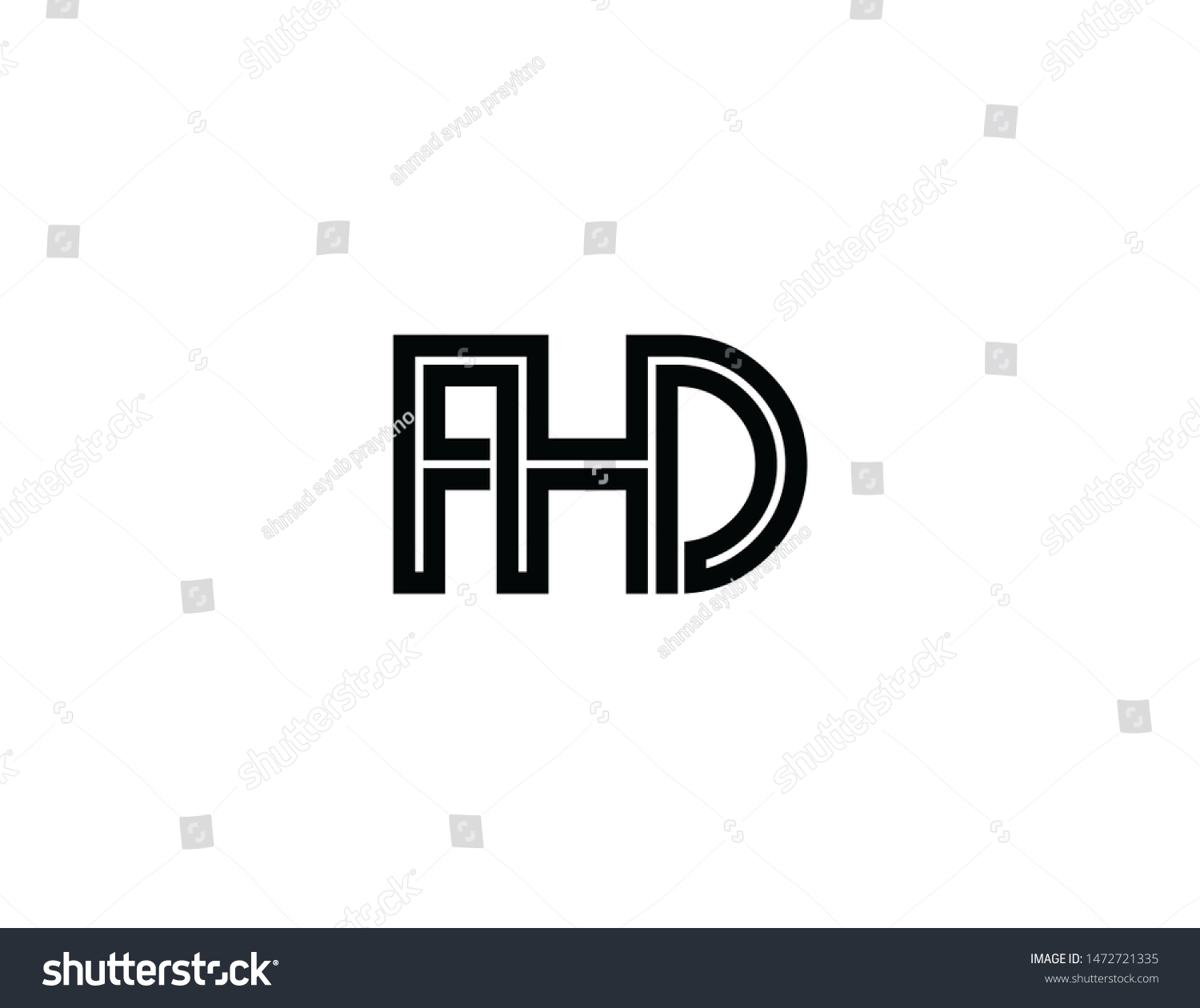 Fhd Original Monogram Logo Design Stock Illustration 1472721335 ...