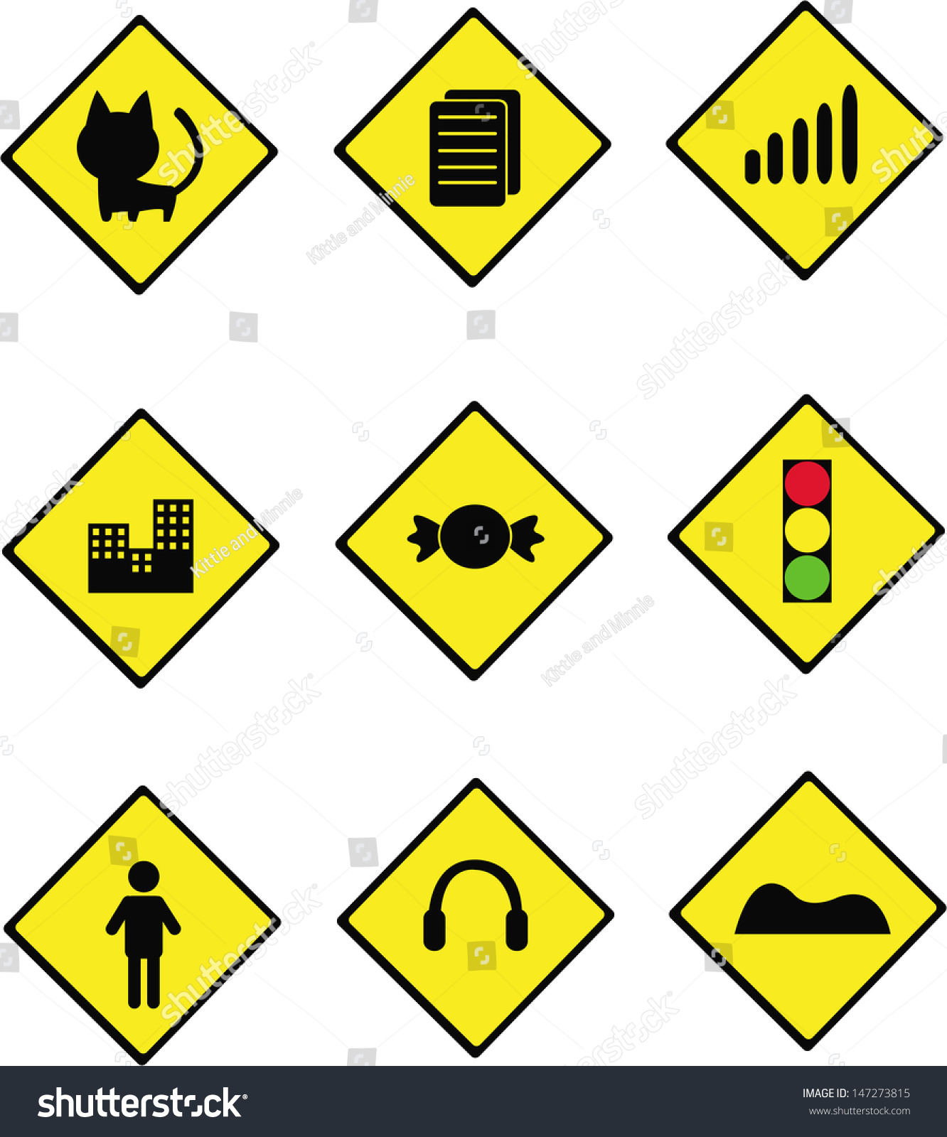 Collection Road Sign Board Vector De Stock Libre De Regalías 147273815 Shutterstock 0997