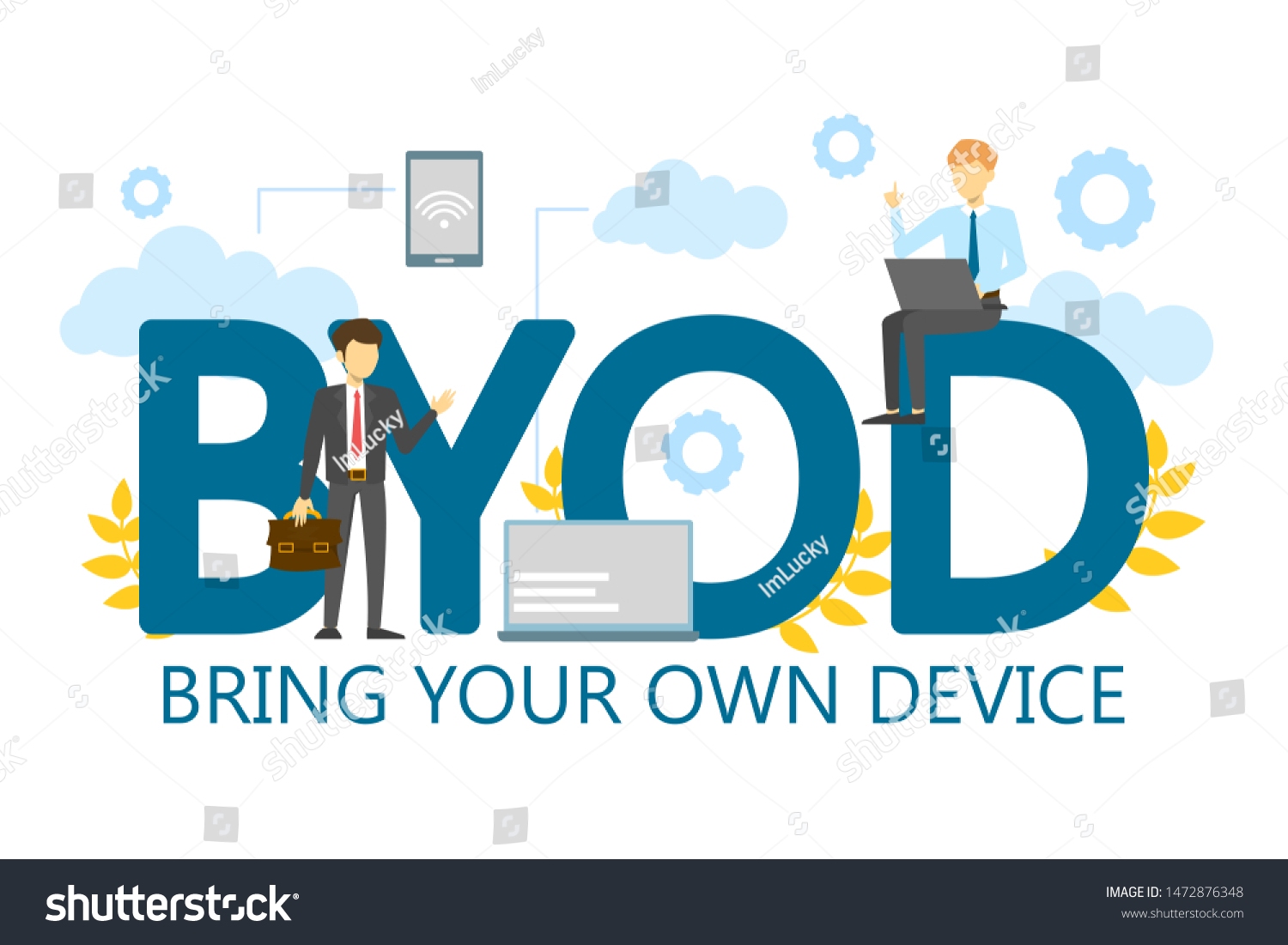 Byod Bring Your Own Device Single Stock Vector (Royalty Free ...