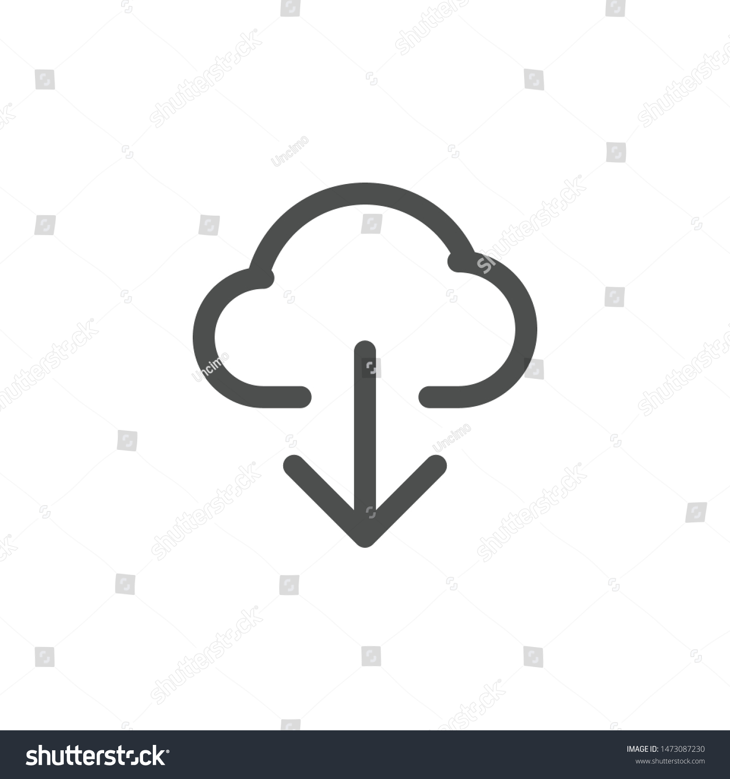 Cloud Arrow Icon Download Symbol Modern Stock Vector (Royalty Free ...