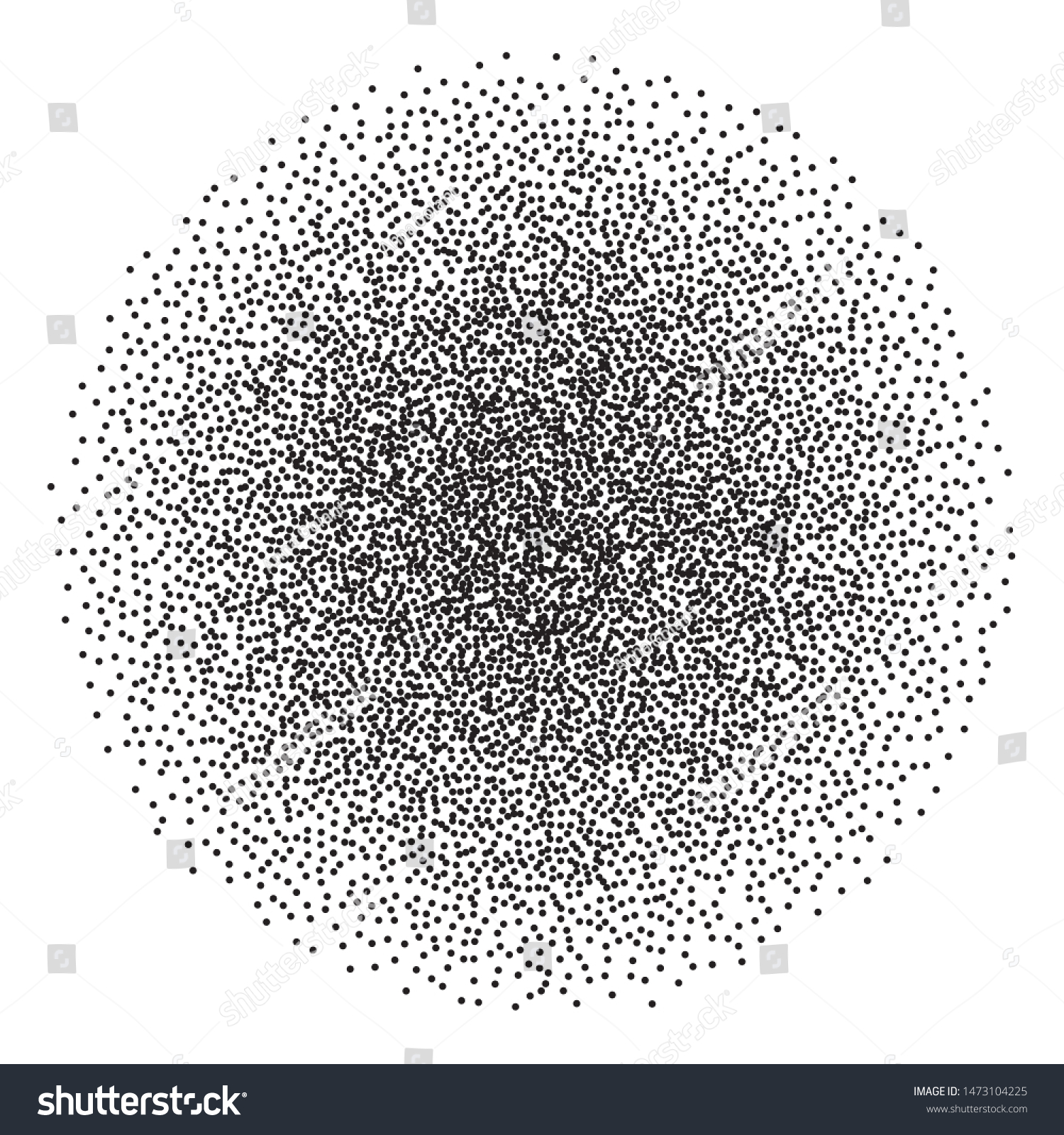 Random Circular Halftone Pointillism Style Background Stock Vector ...