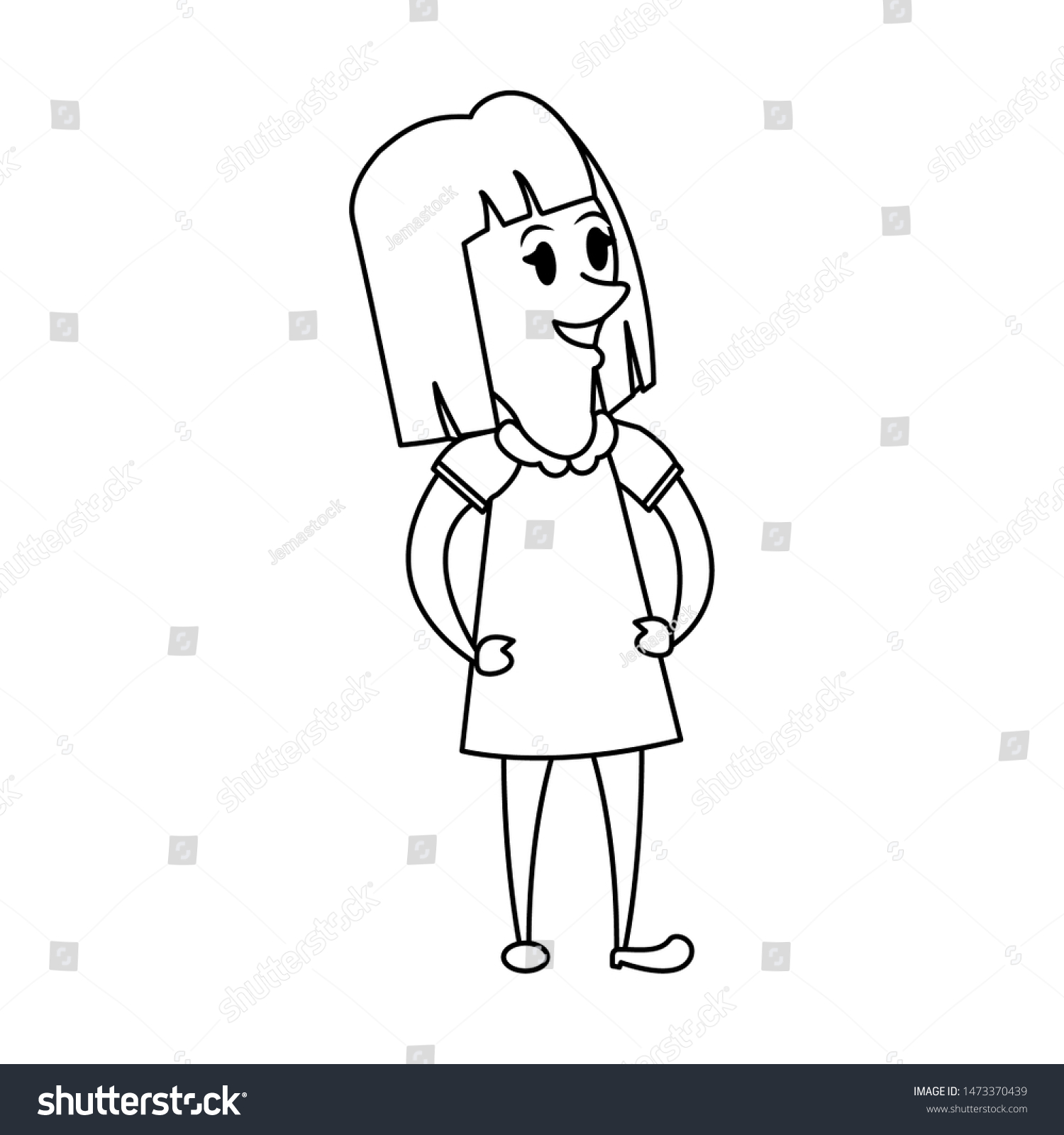 Girl Young Kid Infancy Cartoon Vector Stock Vector (Royalty Free ...