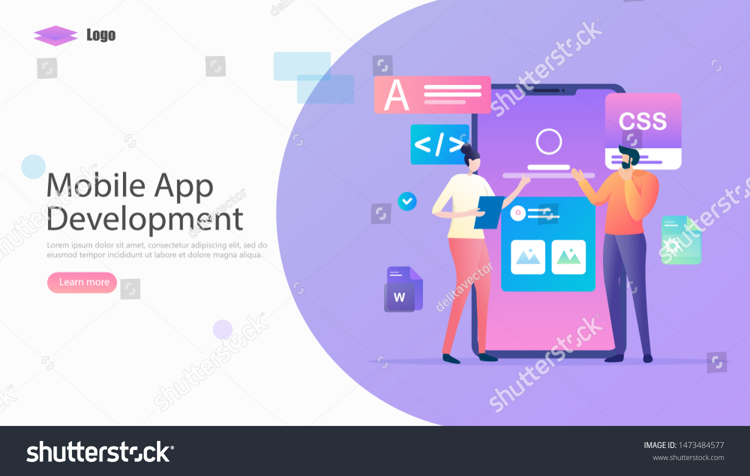 Mobile App Development Vector Illustration Concept Stock Vector ...