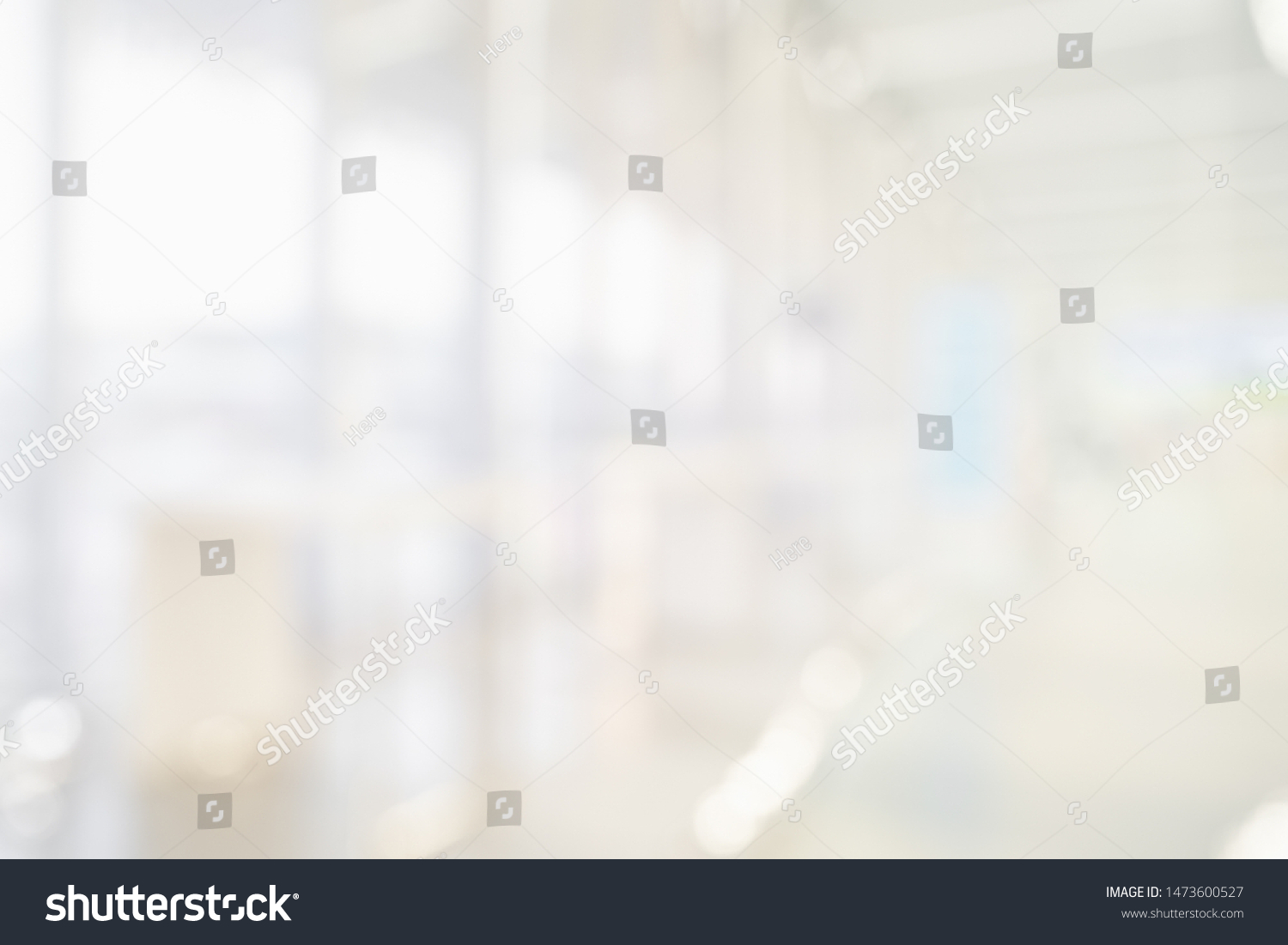 Blurred Light Office Background Modern Glassy Stock Photo 1473600527 ...