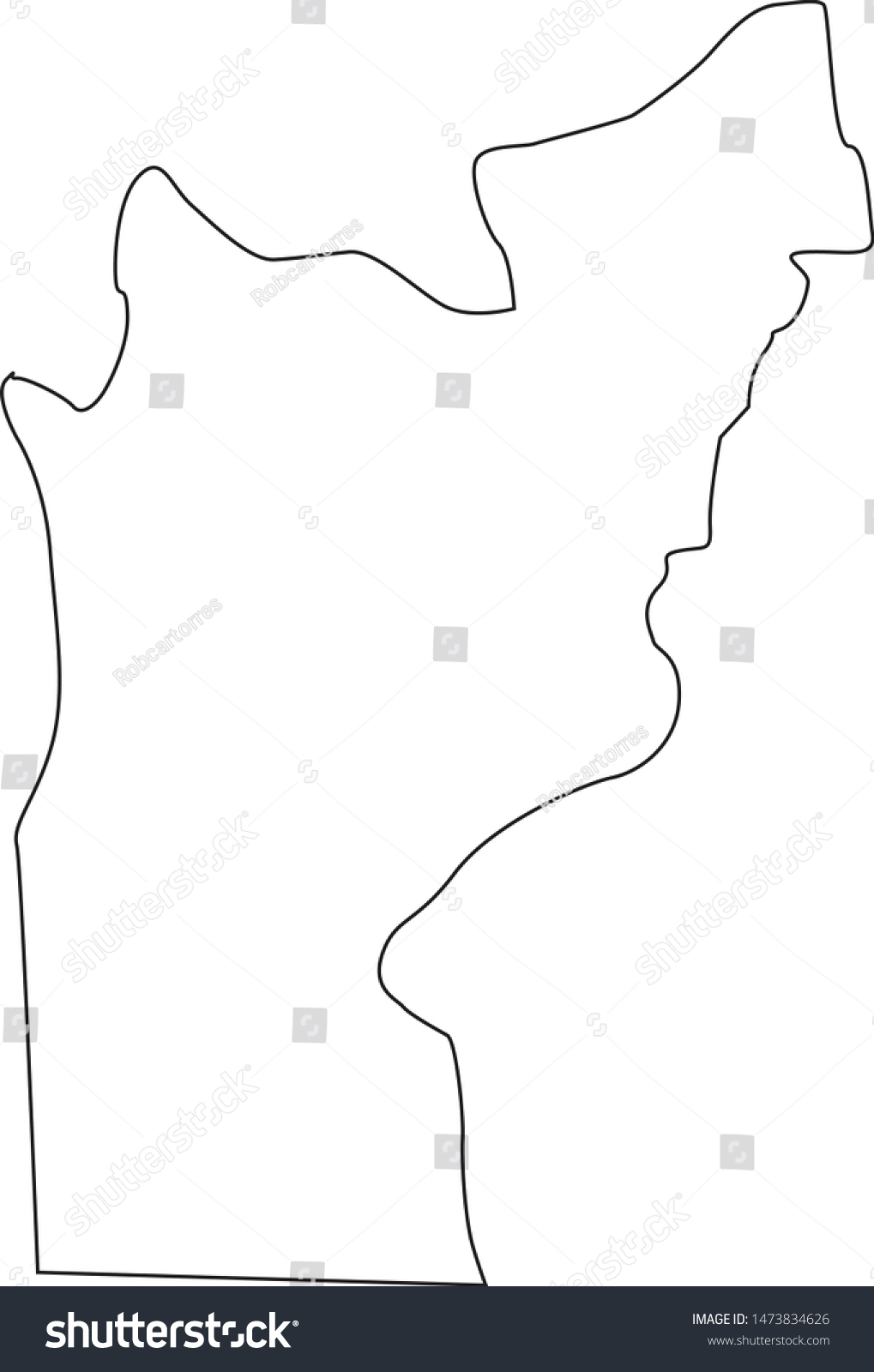 Trinity County Map State California Stock Vector (Royalty Free ...