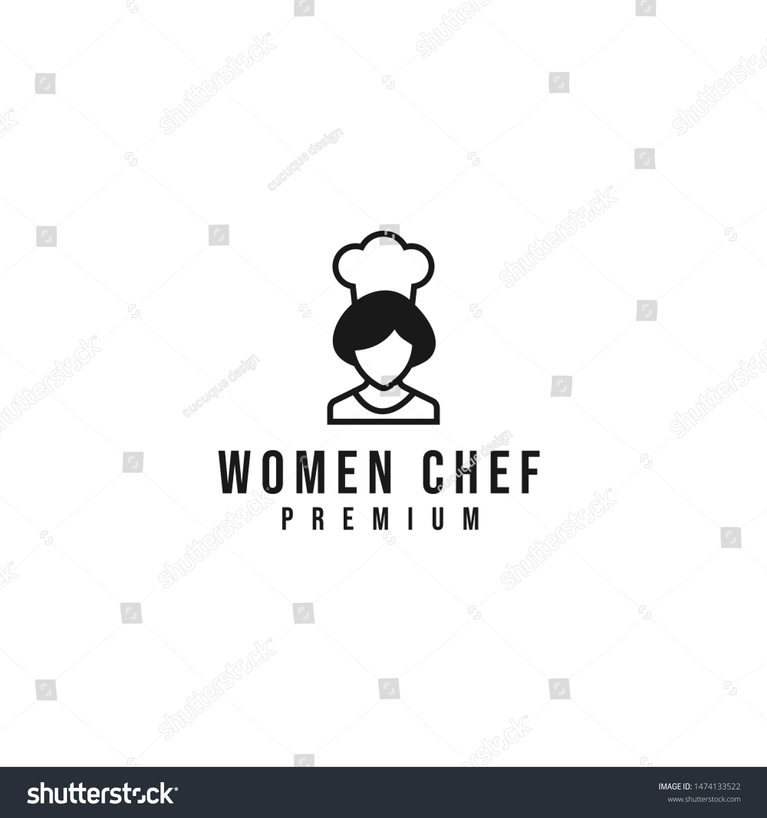 Women Chef Logo Vector Icon Stock Vector (Royalty Free) 1474133522 ...