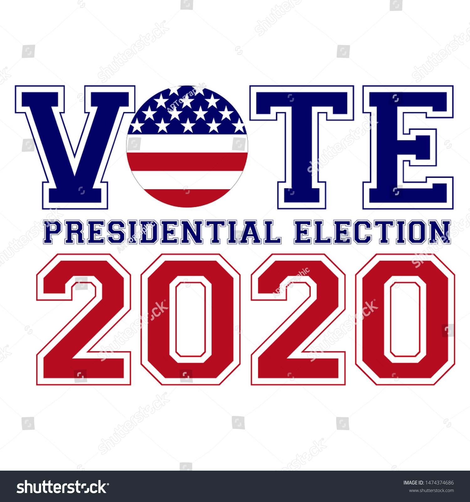 2020 United States America Presidential Election Stock Vector (Royalty ...