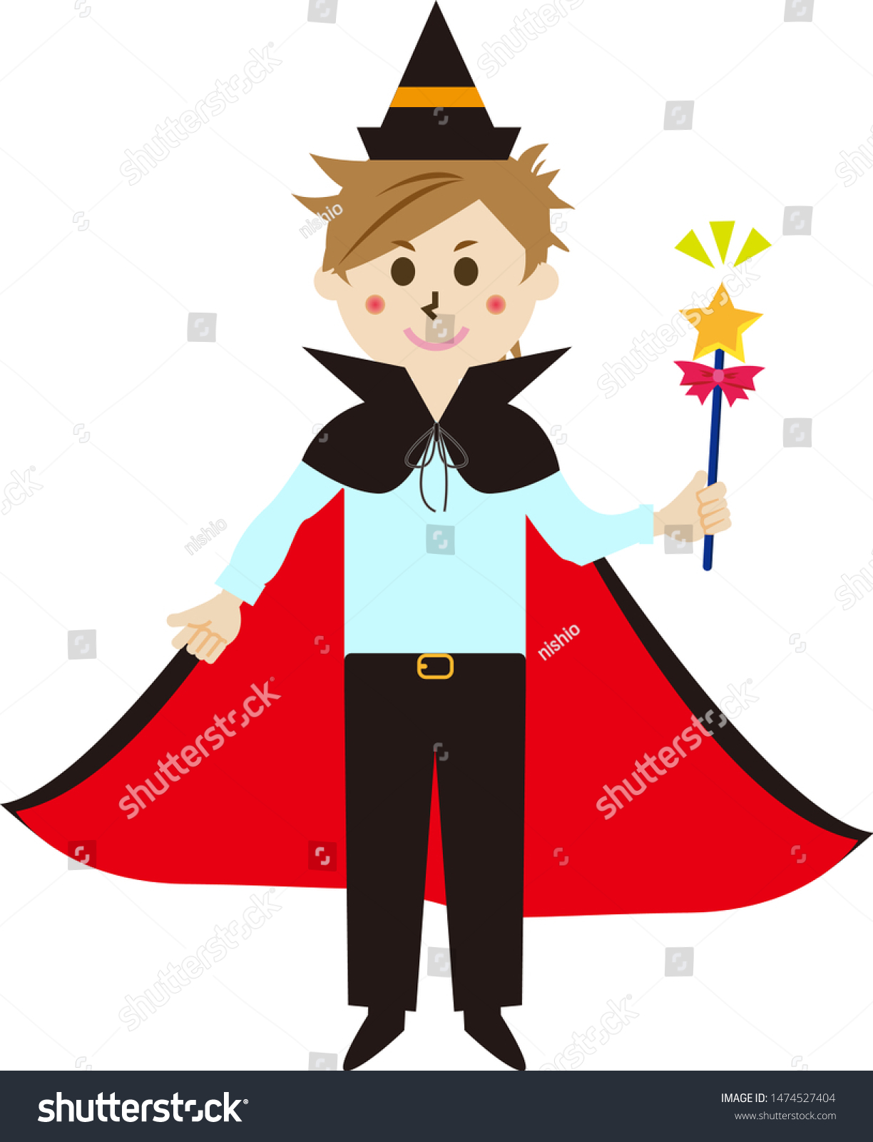 Boy Halloween Costume Halloween Illustration Stock Vector (Royalty Free ...