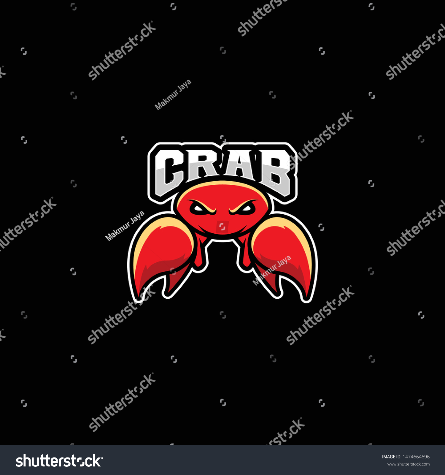 Crab Logo Design Vector Food Restaurant Stock Vector (Royalty Free ...