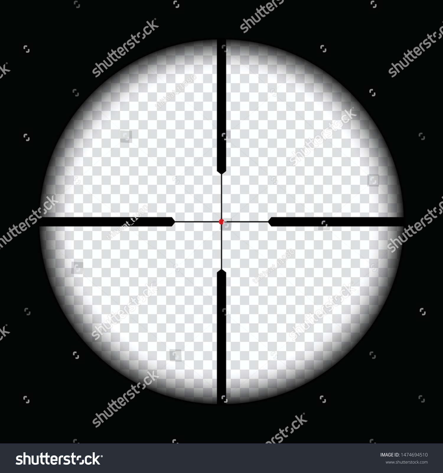 Realistic Sniper Scope Crosshairs View Sniper Stock Vector (Royalty ...