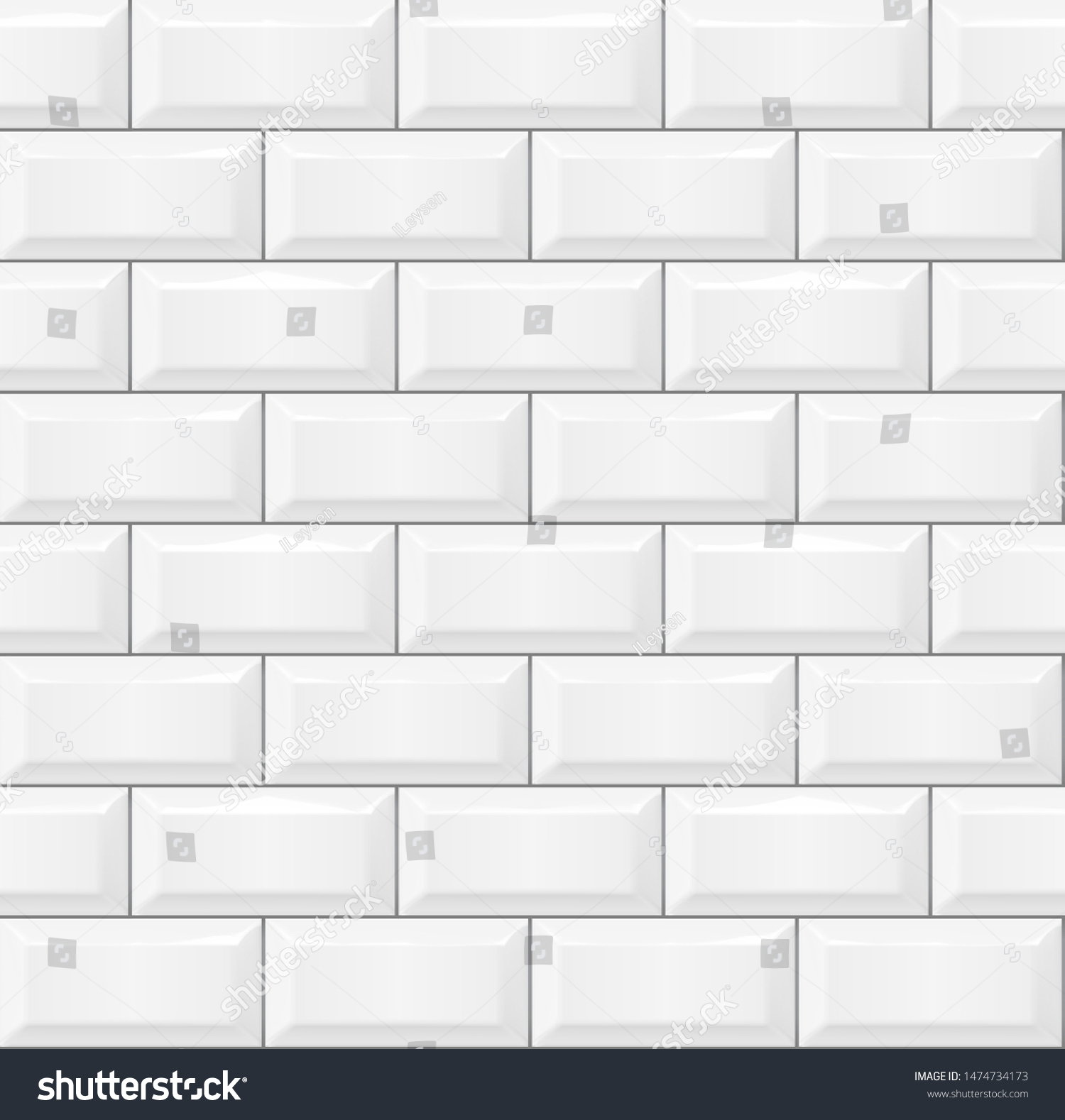 Seamless Smooth Metro Tile Texture Realistic Stock Vector (Royalty Free ...