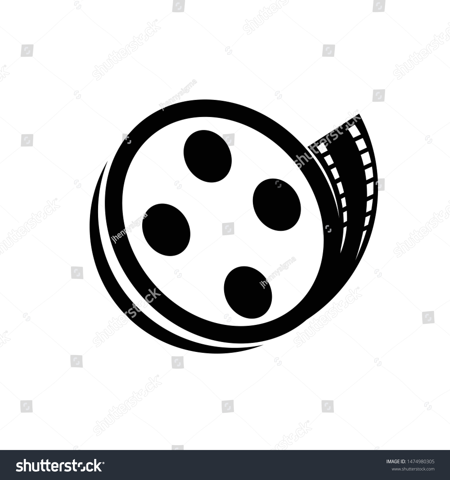 Film Reel Icon Logo Element Illustrationfilm Stock Vector (Royalty Free ...