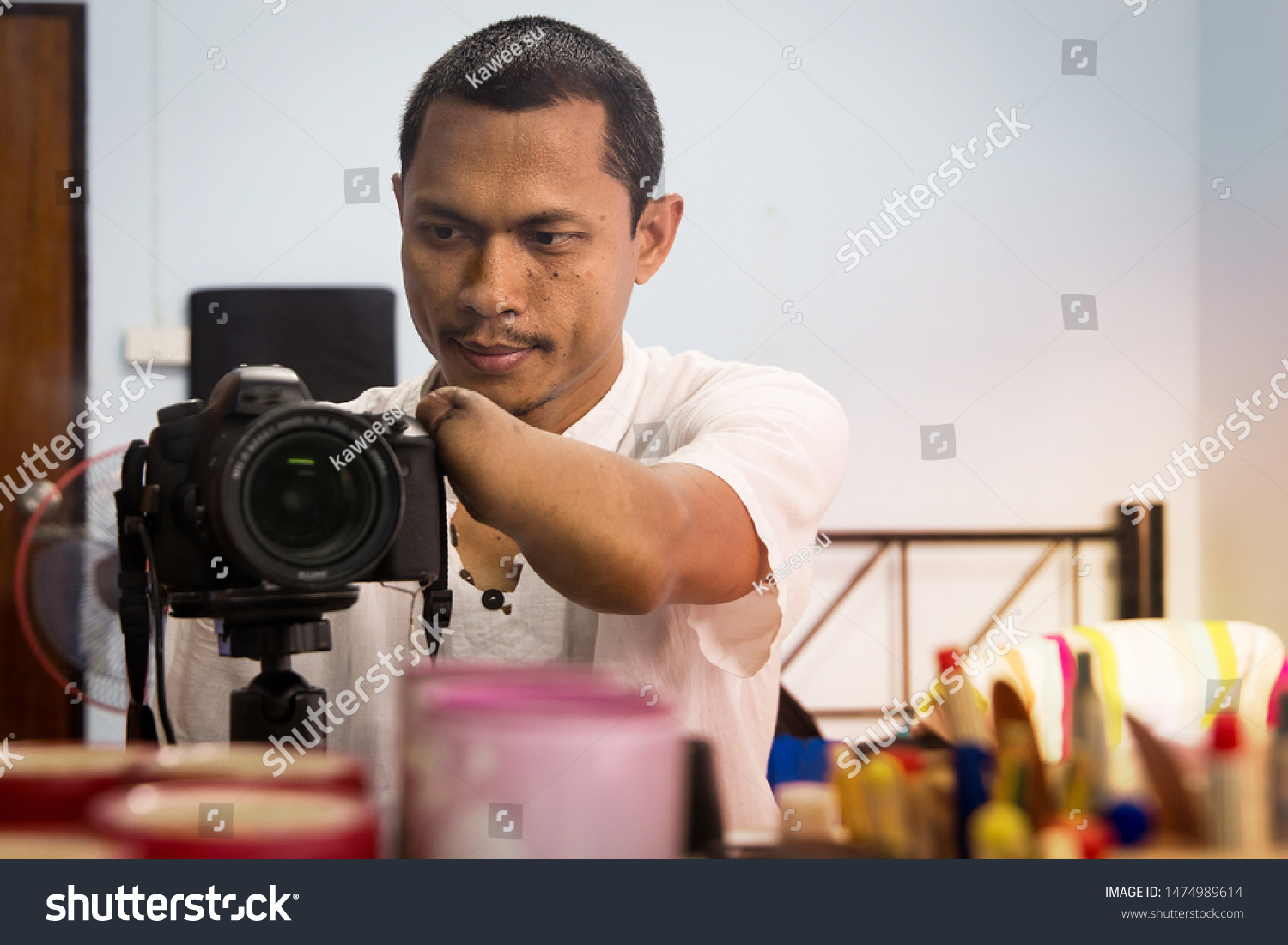 People Disabilities Using Cameradisabled Personprofessional