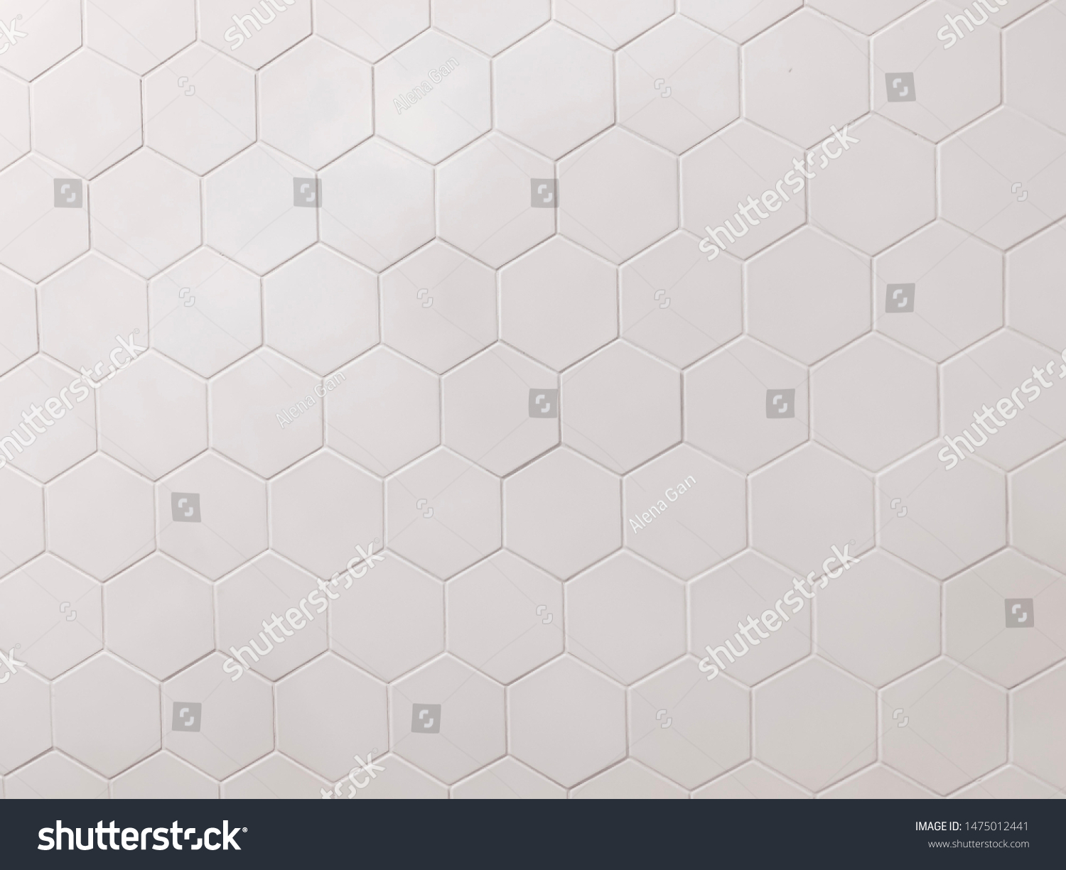 Real Photo White Hexagonal Tiles Wall Stock Photo 1475012441 | Shutterstock