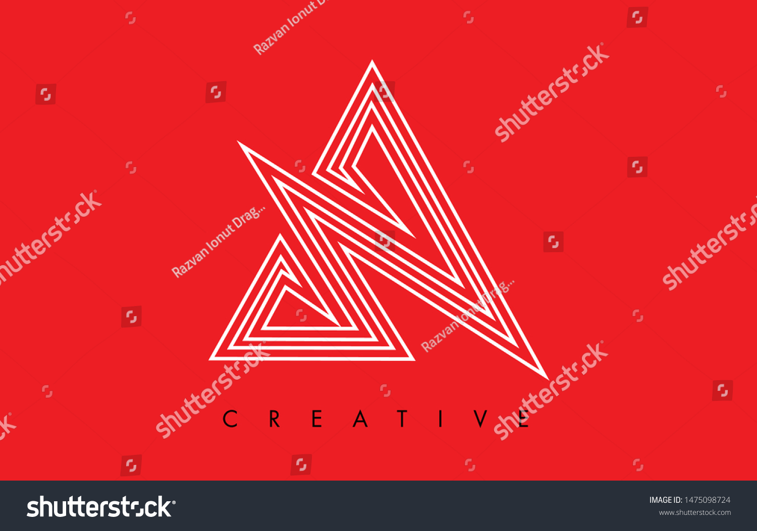 Letter Red Black Design Logo Letter: vector de stock (libre de regalías