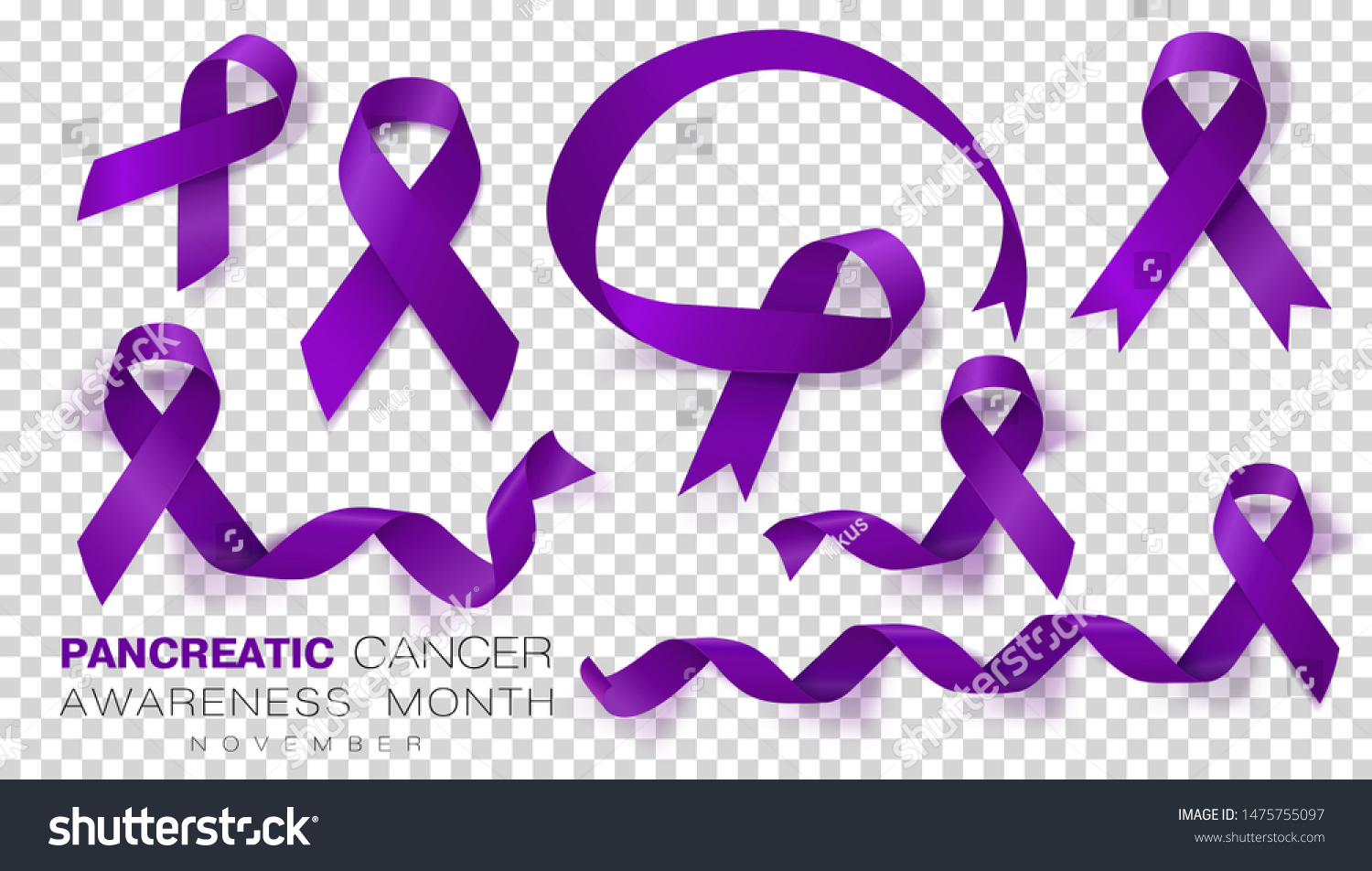 Pancreatic Cancer Awareness Month Purple Color Stock Vector (Royalty ...