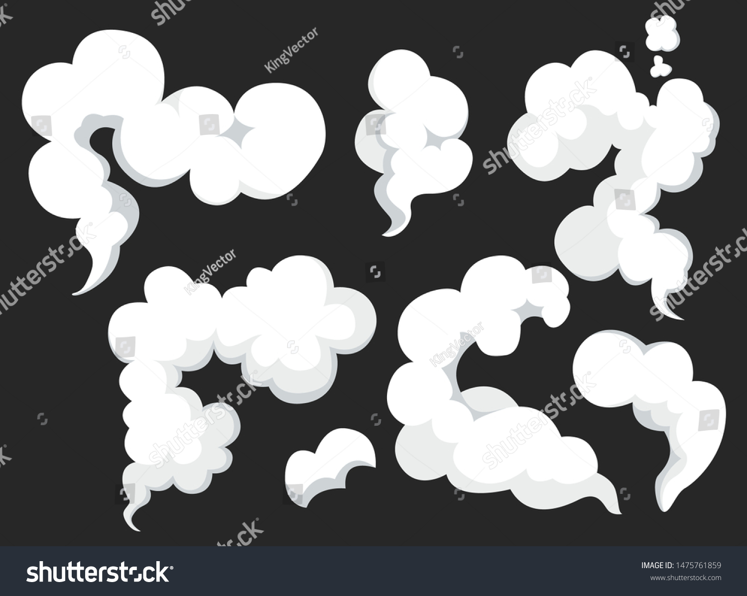 Vector Smoke Set Special Effects Template Stock Vector (Royalty Free ...