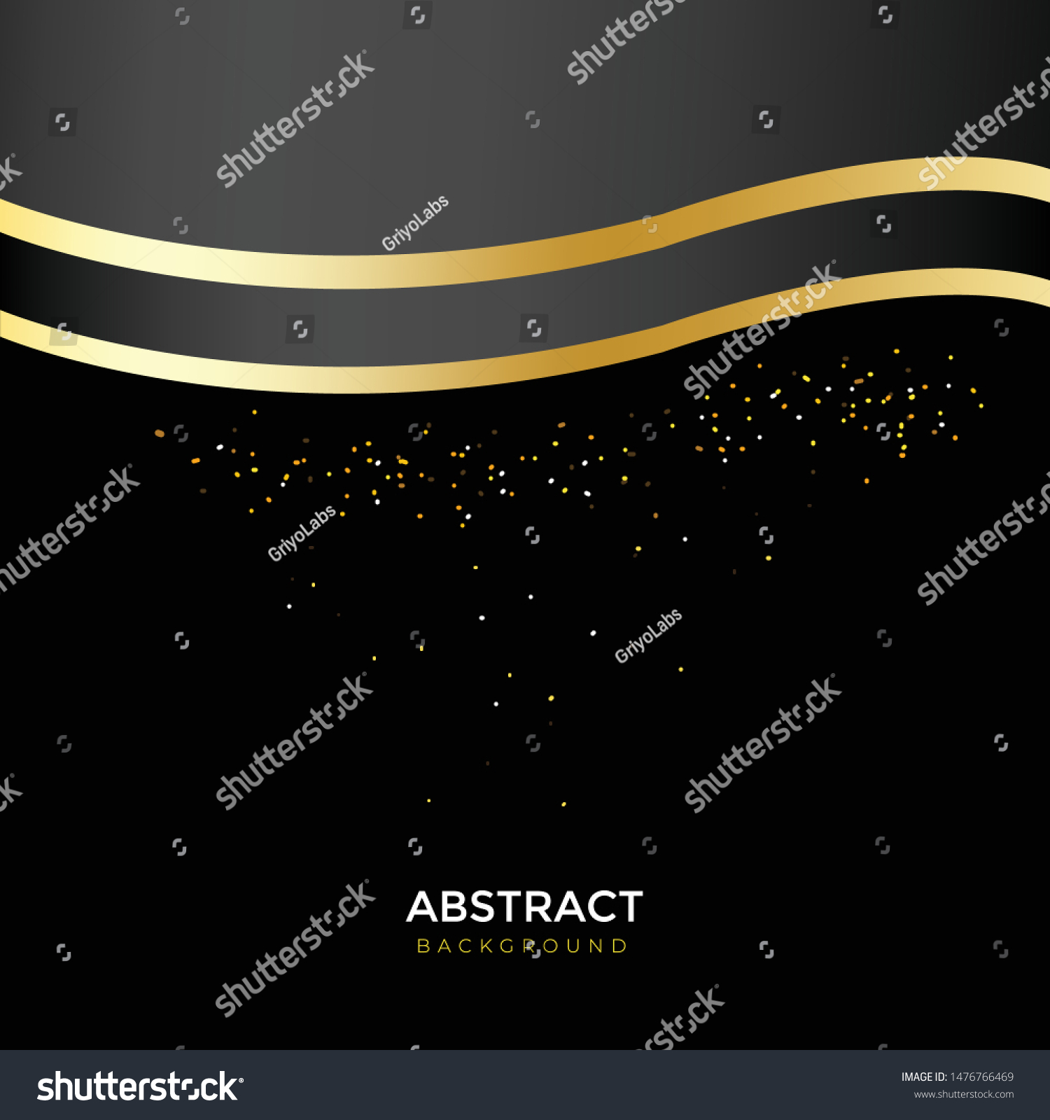 Vector Golden Black Color Abstract Background Stock Vector (Royalty