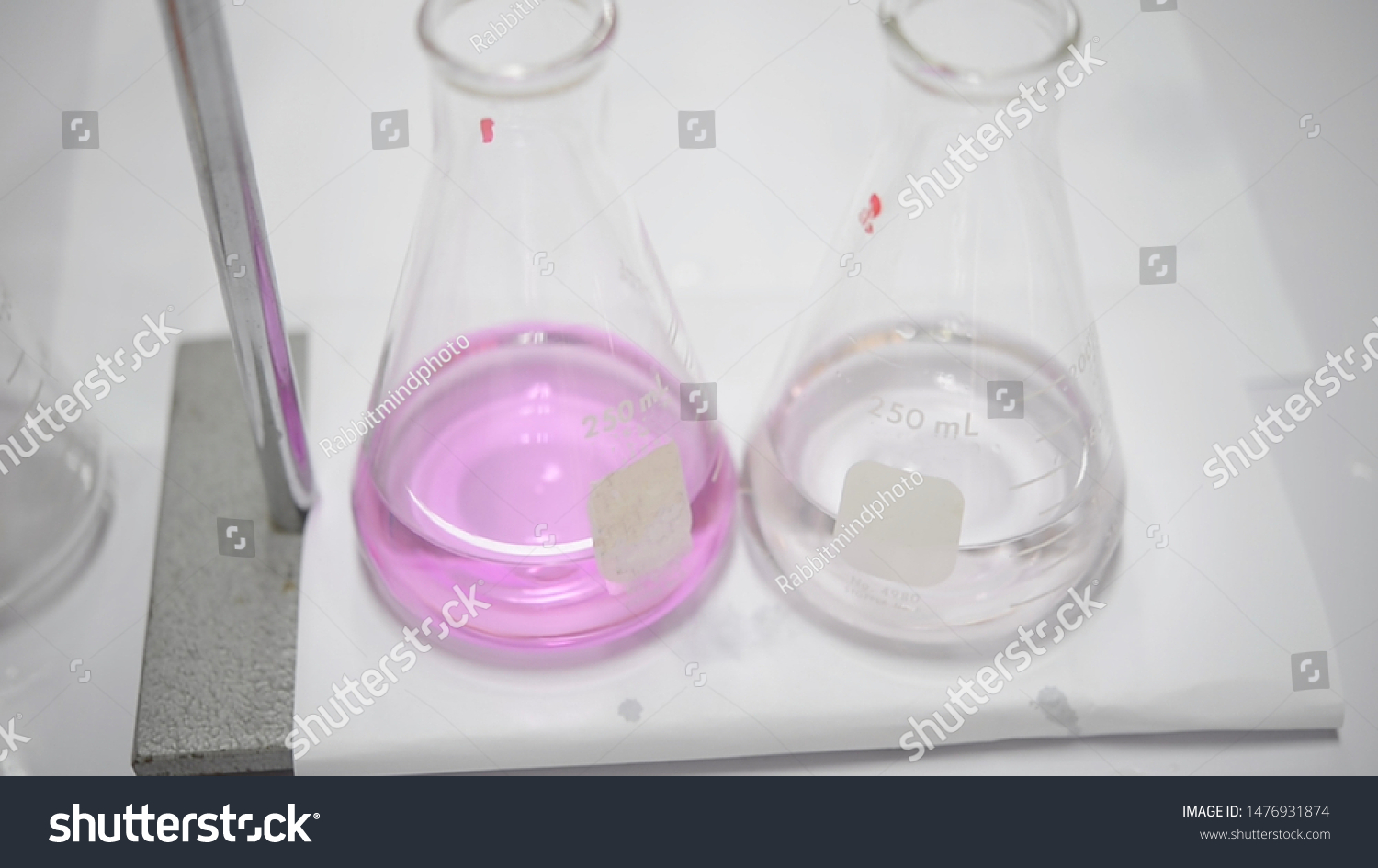 Results Acidbase Titration Trials Determine Exact Stock Photo ...