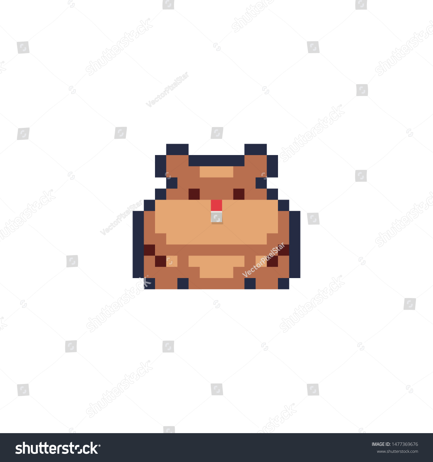 Cute Hamster Pixel Art Icon Design Stock Vector (Royalty Free ...