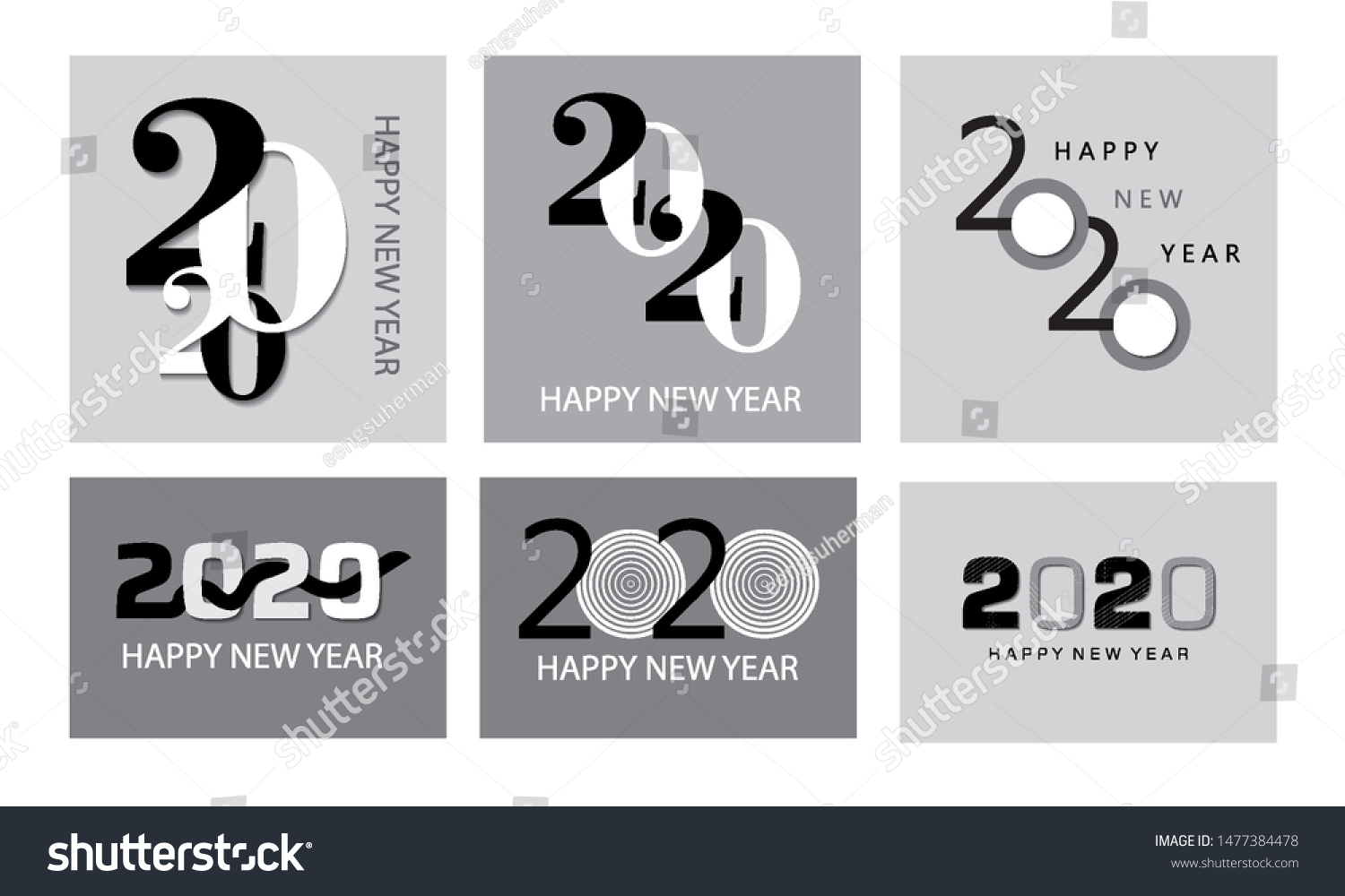 Creative Logo Text Design 2020 Modern Stock Vector (Royalty Free ...