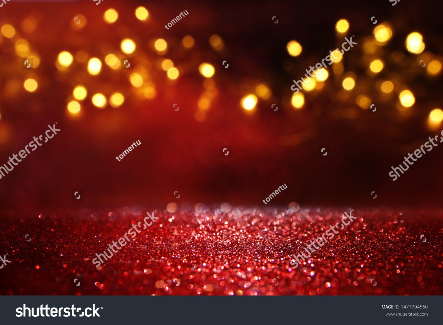 Abstract Red Glitter Lights Background Defocused Stock Photo 1477704560 ...