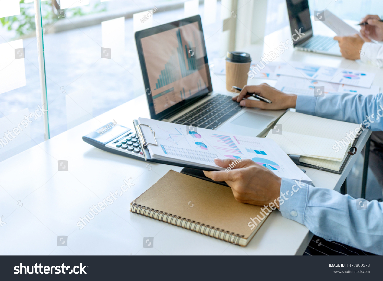 Businessman Meeting Analysis Chart Graphy Marketing Stock Photo ...