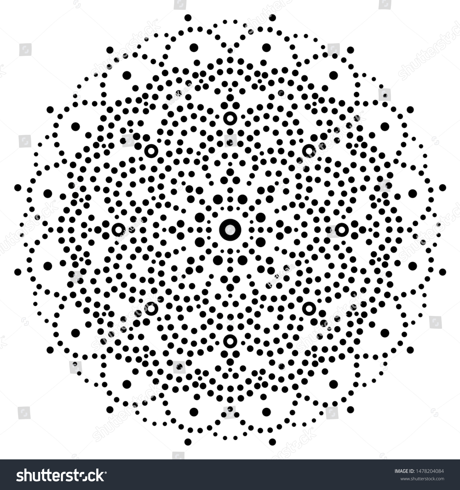 Mandala Vector Dot Painting Design Aboriginal Stock Vector (Royalty ...