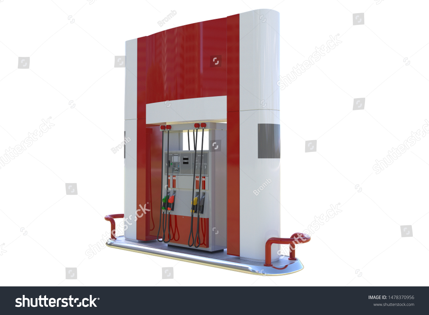 Gas Canopy Column 3d Render Stock Illustration 1478370956 | Shutterstock