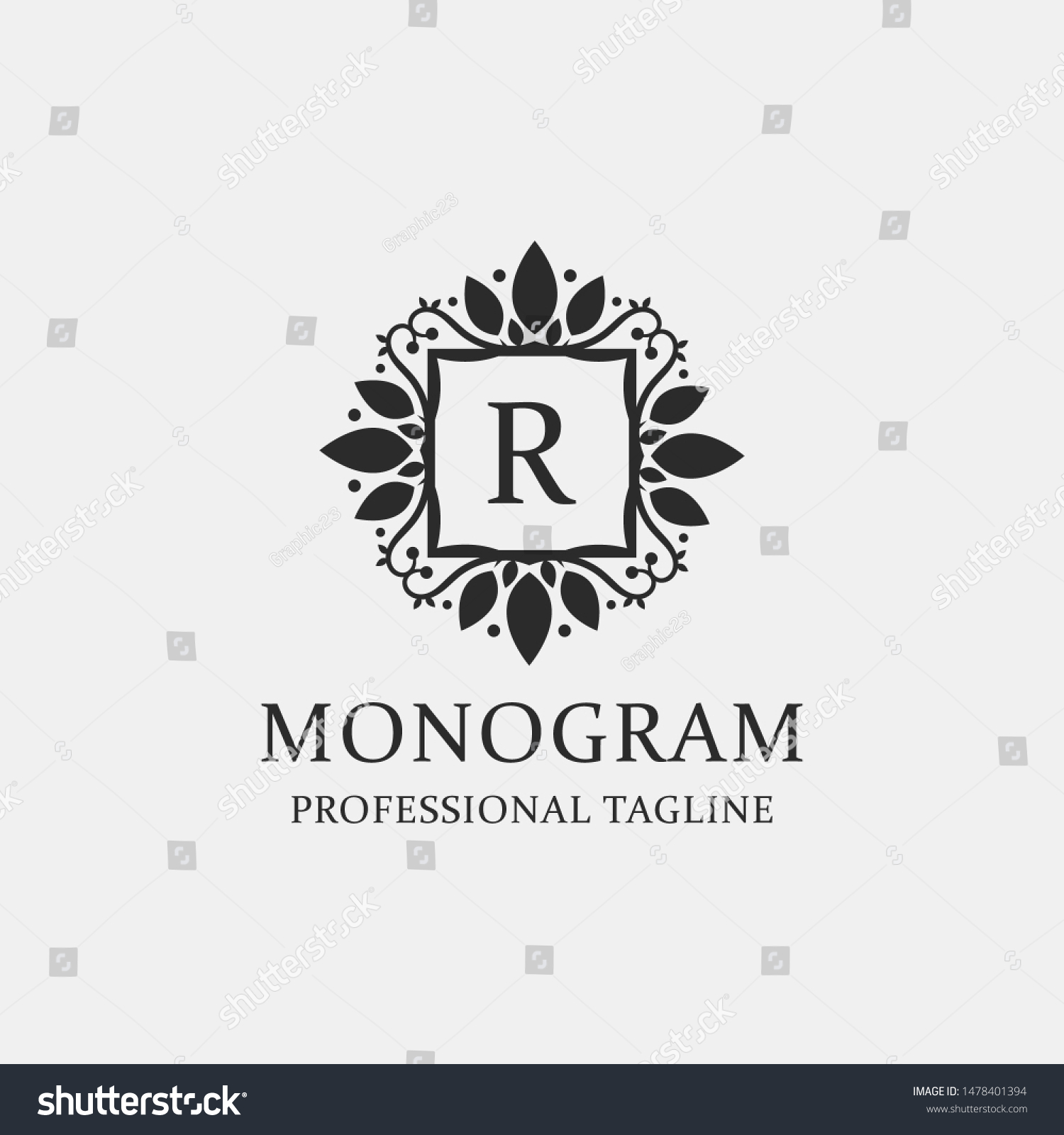 Letters R Logo Monogram Concept Elegant Stock Vector Royalty Free Shutterstock