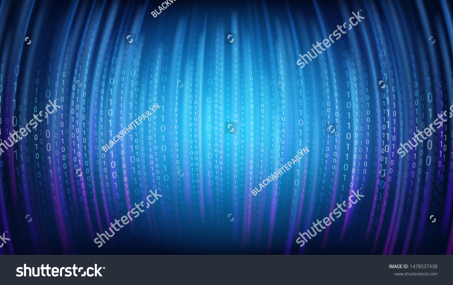 Abstract Blue Binary Code Background Stock Vector (Royalty Free ...