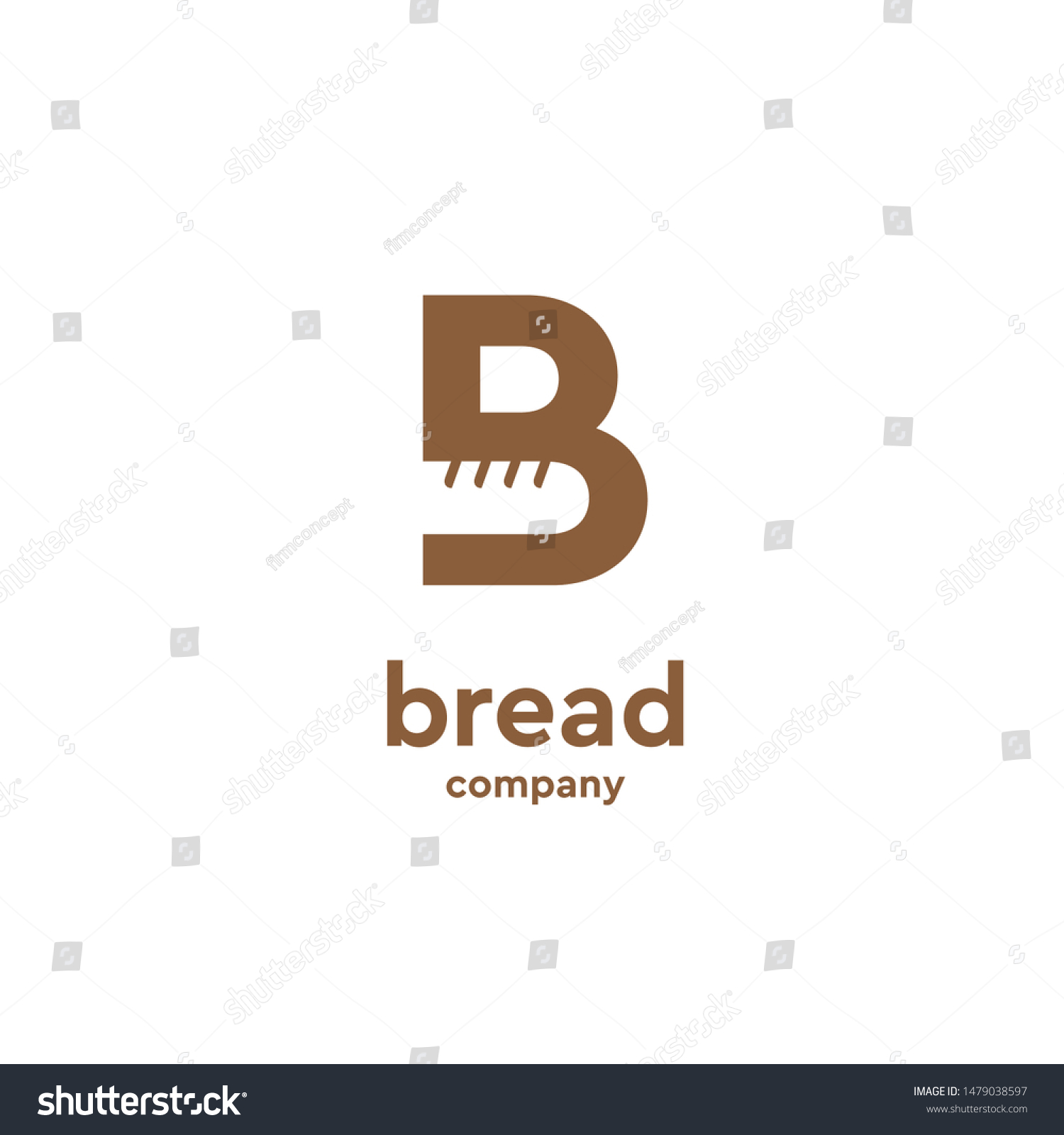 Letter B Bread Logo Template Stock Vector (Royalty Free) 1479038597 ...