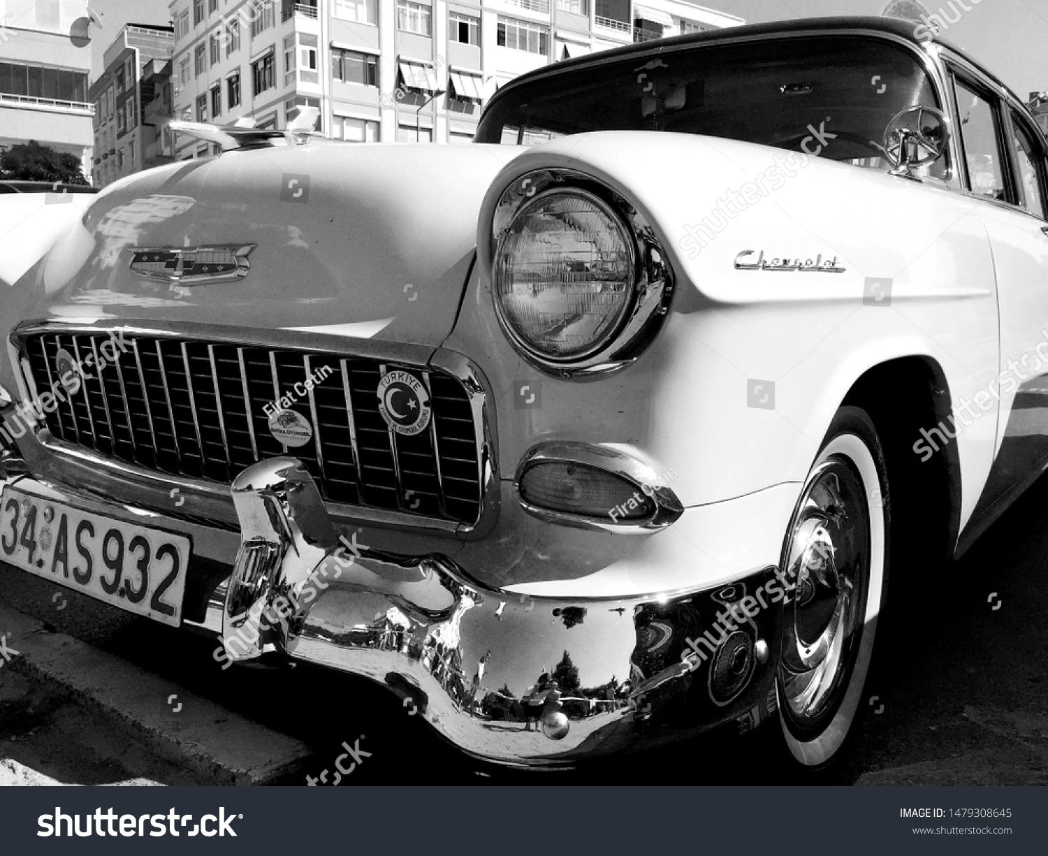 1950s american cars black and white