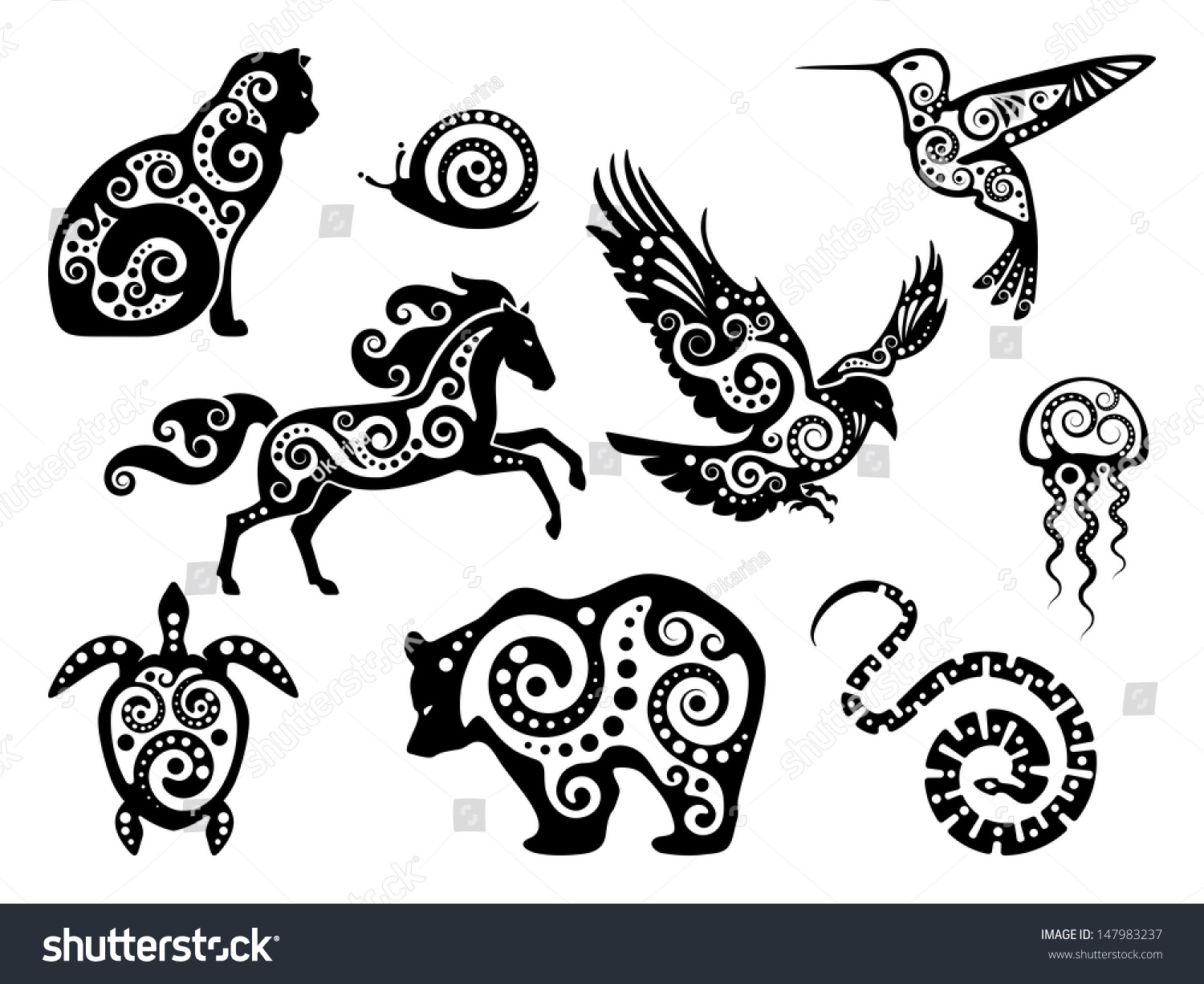 Стилизация животных кыргызский орнамент