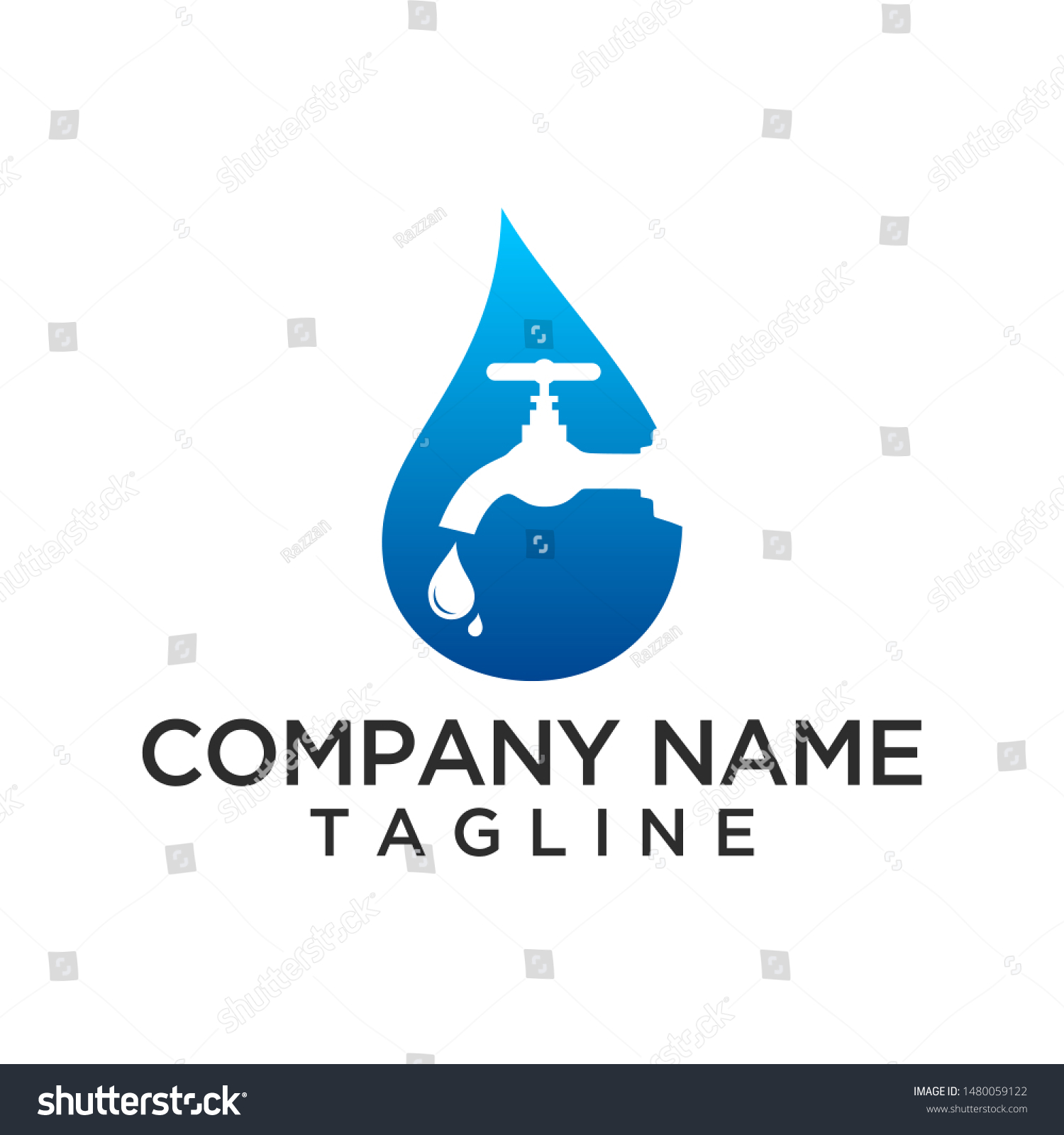 Water Dripping Water Tap Inside Logo Stock Vector (Royalty Free ...