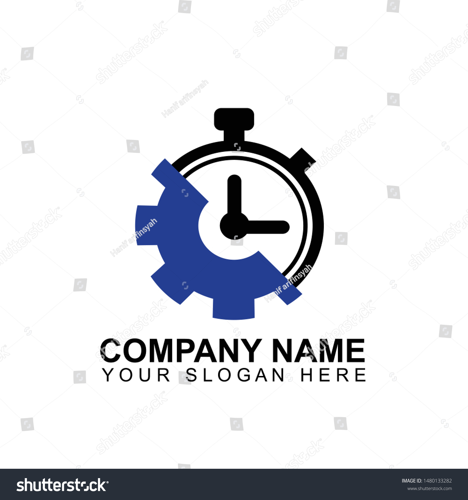 Mechanic Stopwatch Logo Design Vector Stock Vector (Royalty Free ...